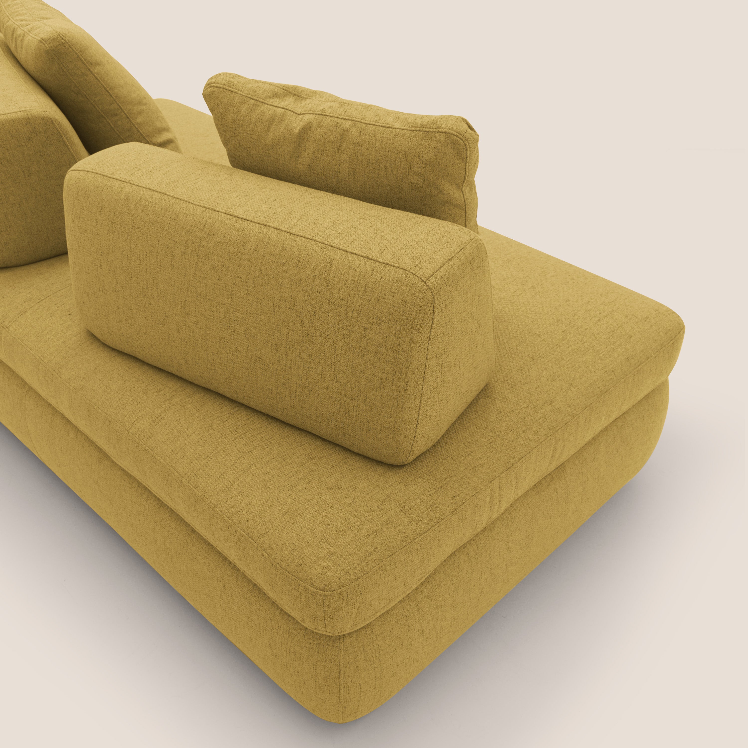 Gransasso Divano letto matrimoniale dal DESIGN innovativo in tessuto impermeabile T03 giallo - divani.store