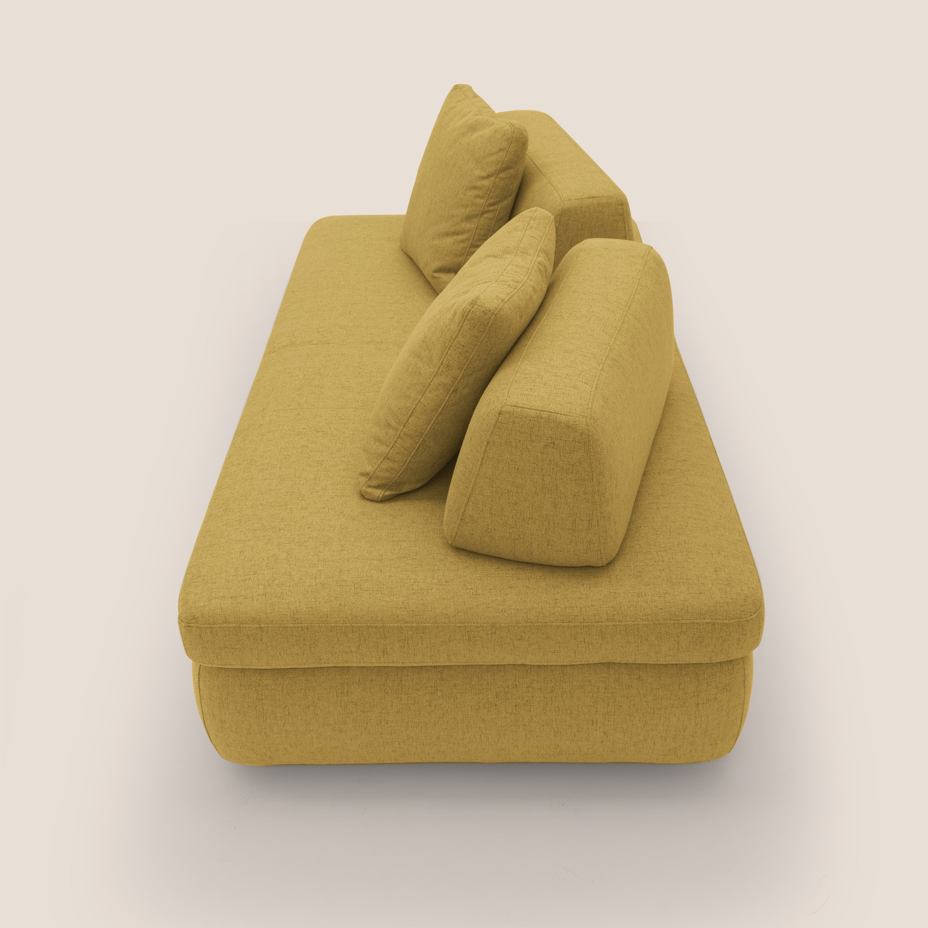 Gransasso Divano letto matrimoniale dal DESIGN innovativo in tessuto impermeabile T03 giallo - divani.store