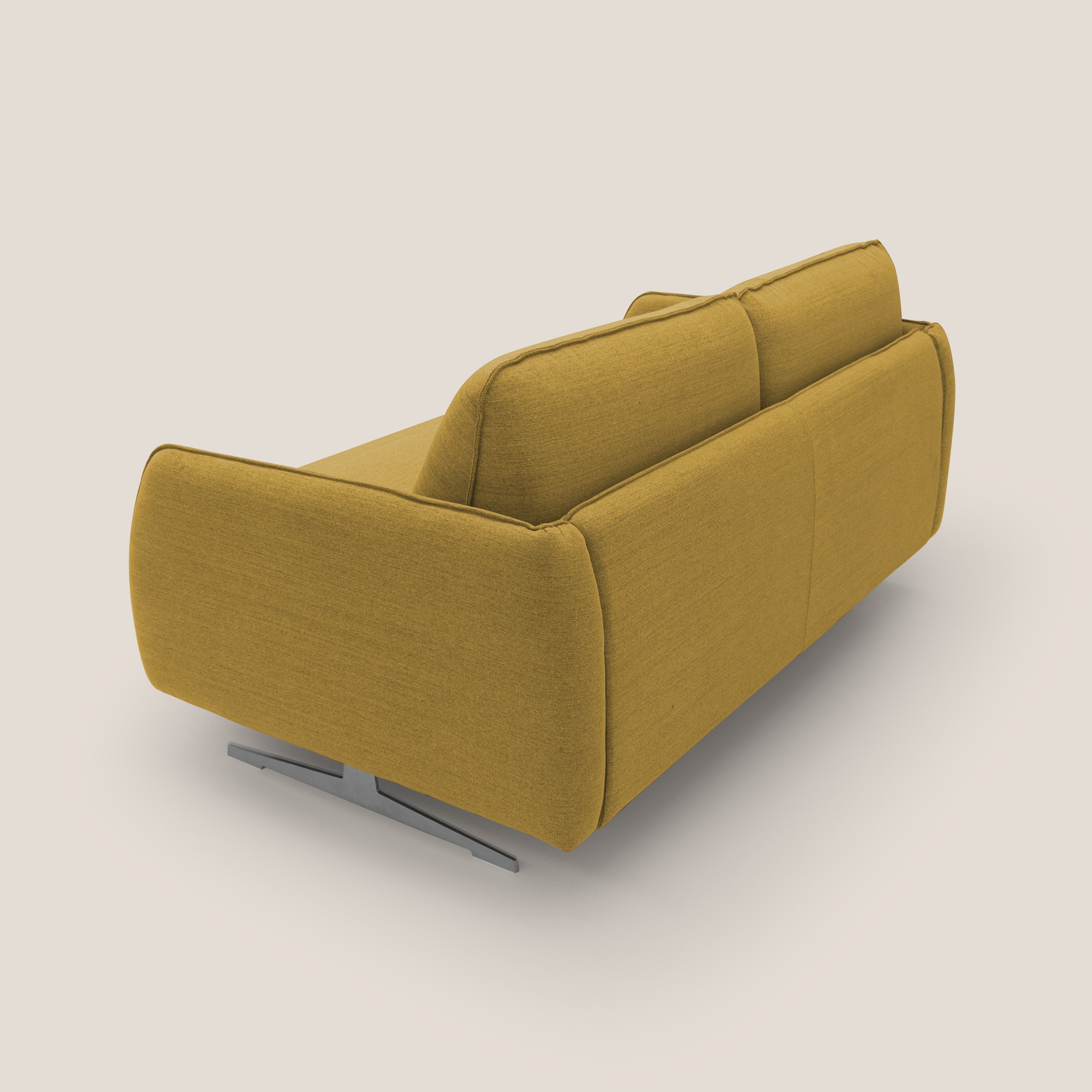 Texas Divano letto matrimoniale moderno in tessuto impermeabile T19 giallo - divani.store