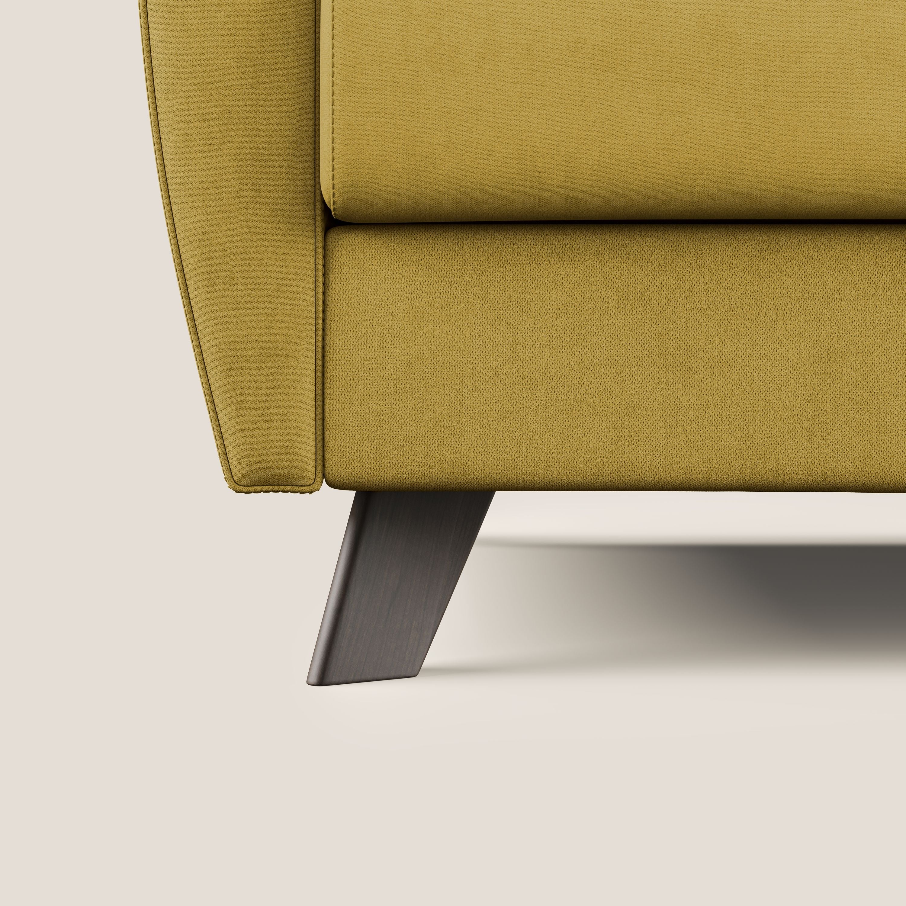 Callisto Divano letto matrimoniale in tessuto morbido impermeabile T02 giallo - divani.store