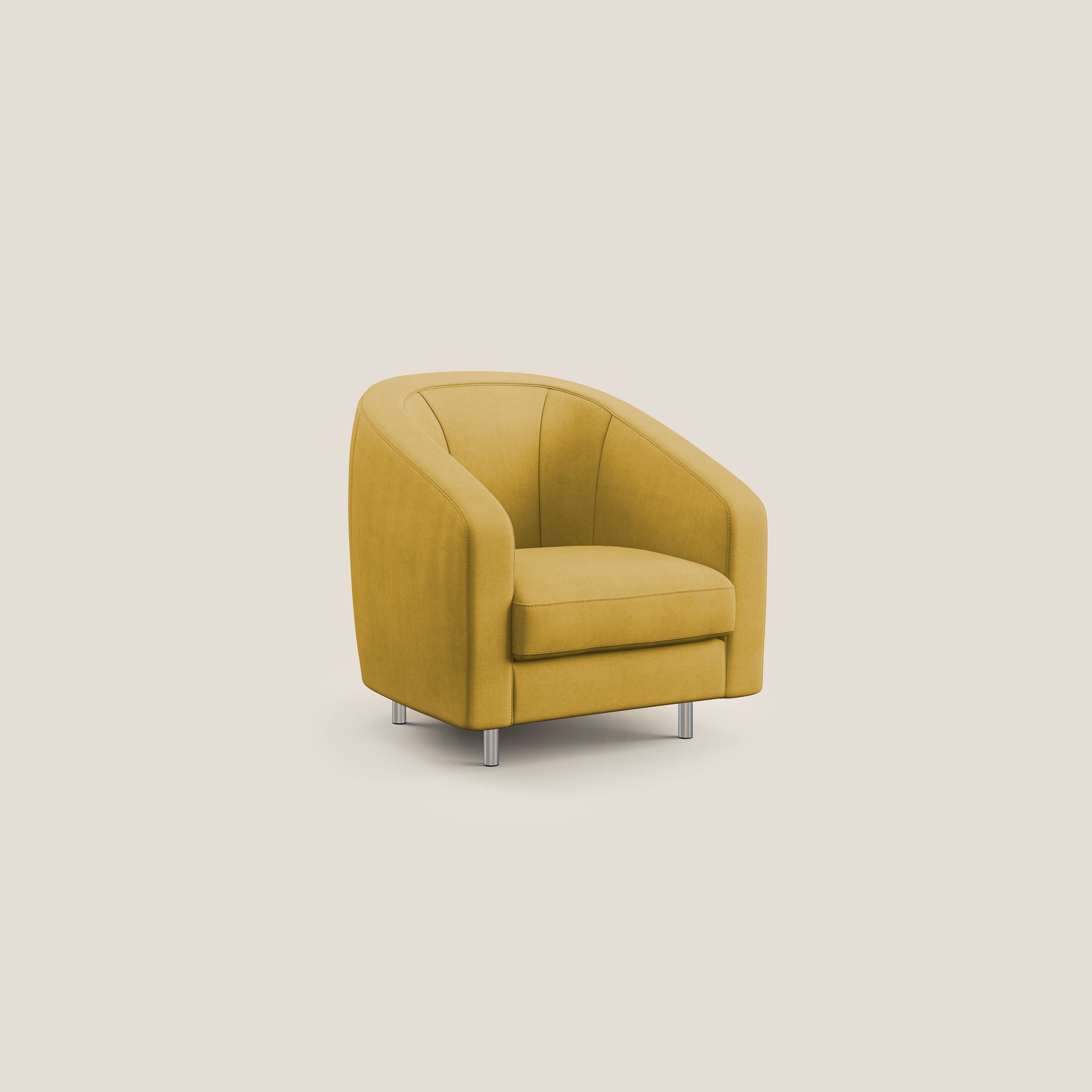 Sally Poltroncina in tessuto morbido impermeabile T02 giallo - divani.store