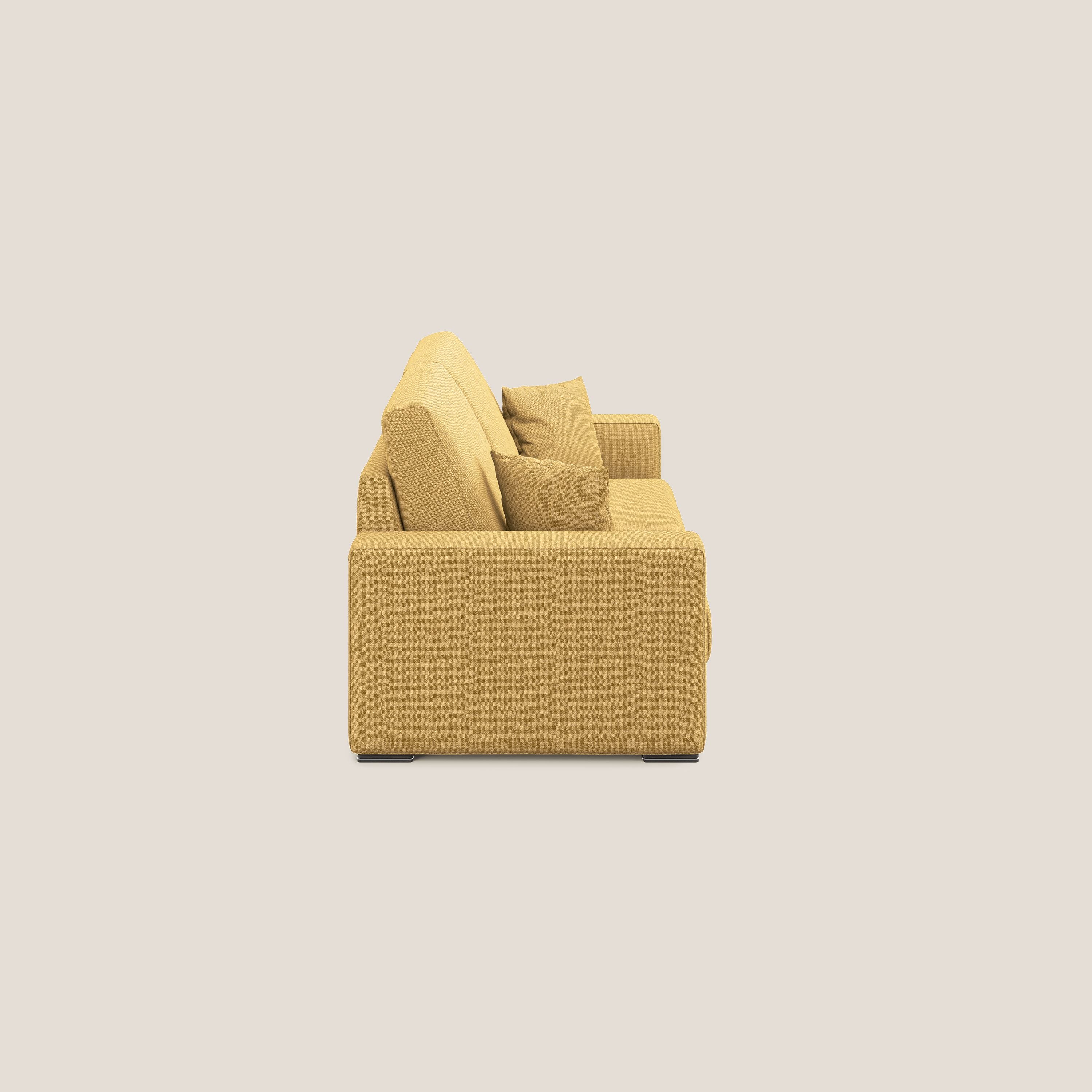 Marte divano in tessuto smacchiabile impermeabile T08 giallo - divani.store