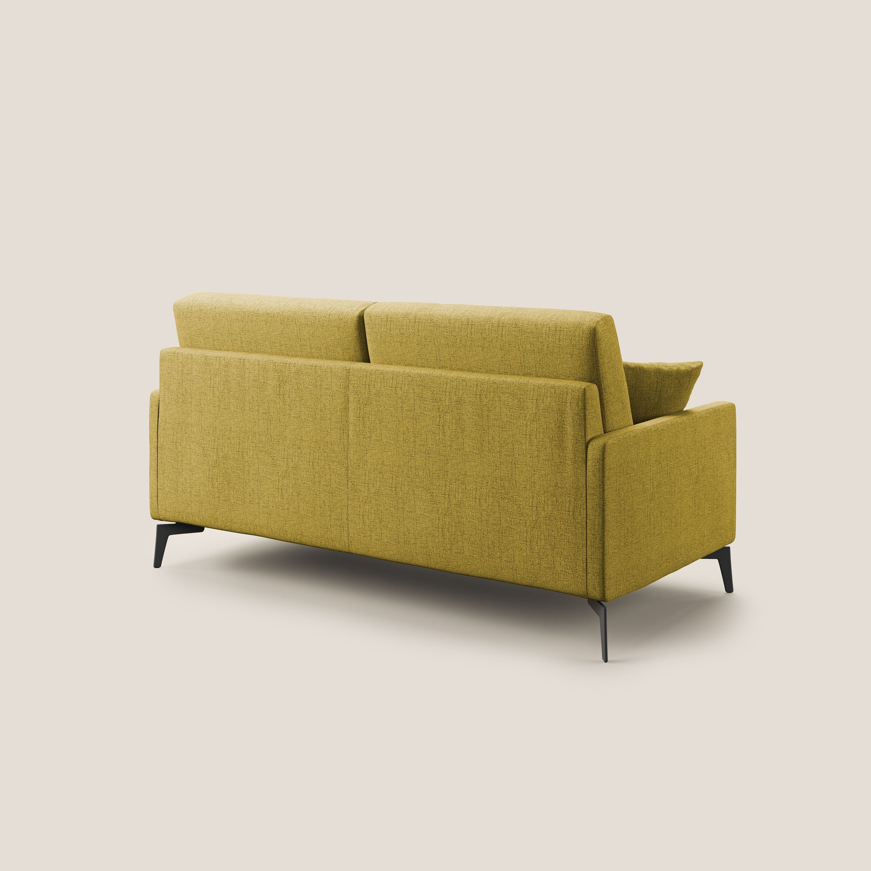 Saturno divano moderno in tessuto morbido impermeabile T03 giallo - divani.store