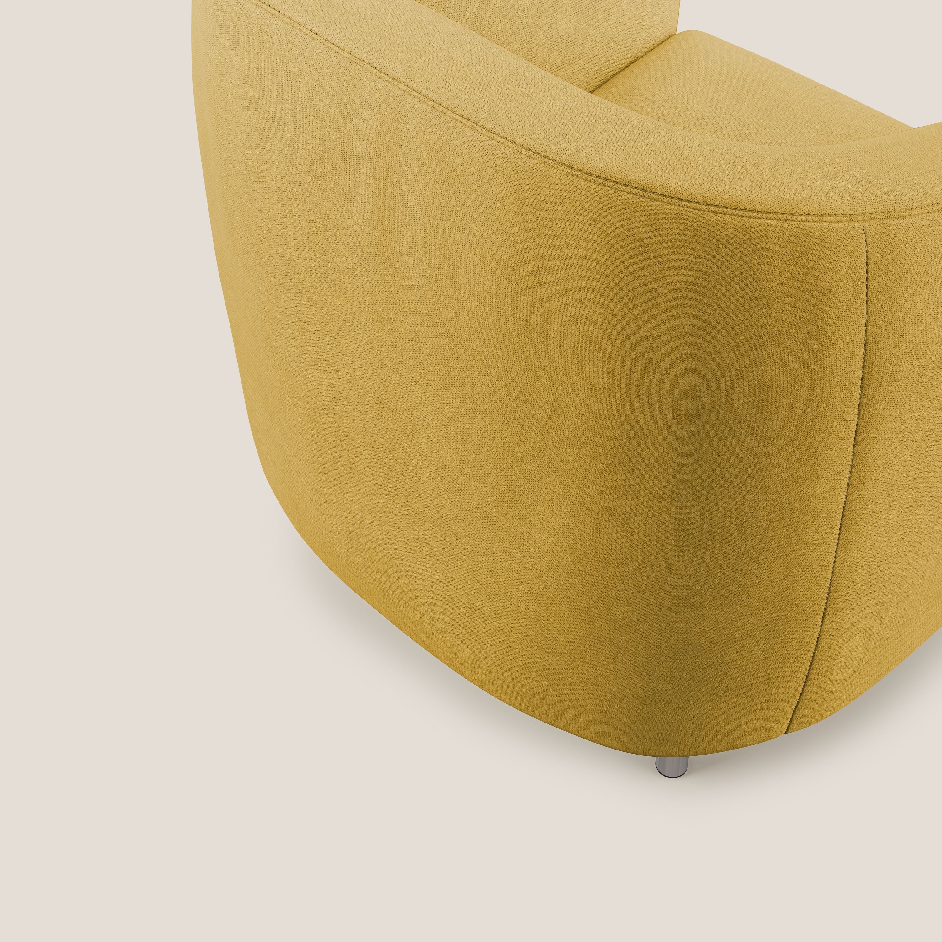 Sally Poltroncina in tessuto morbido impermeabile T02 giallo - divani.store