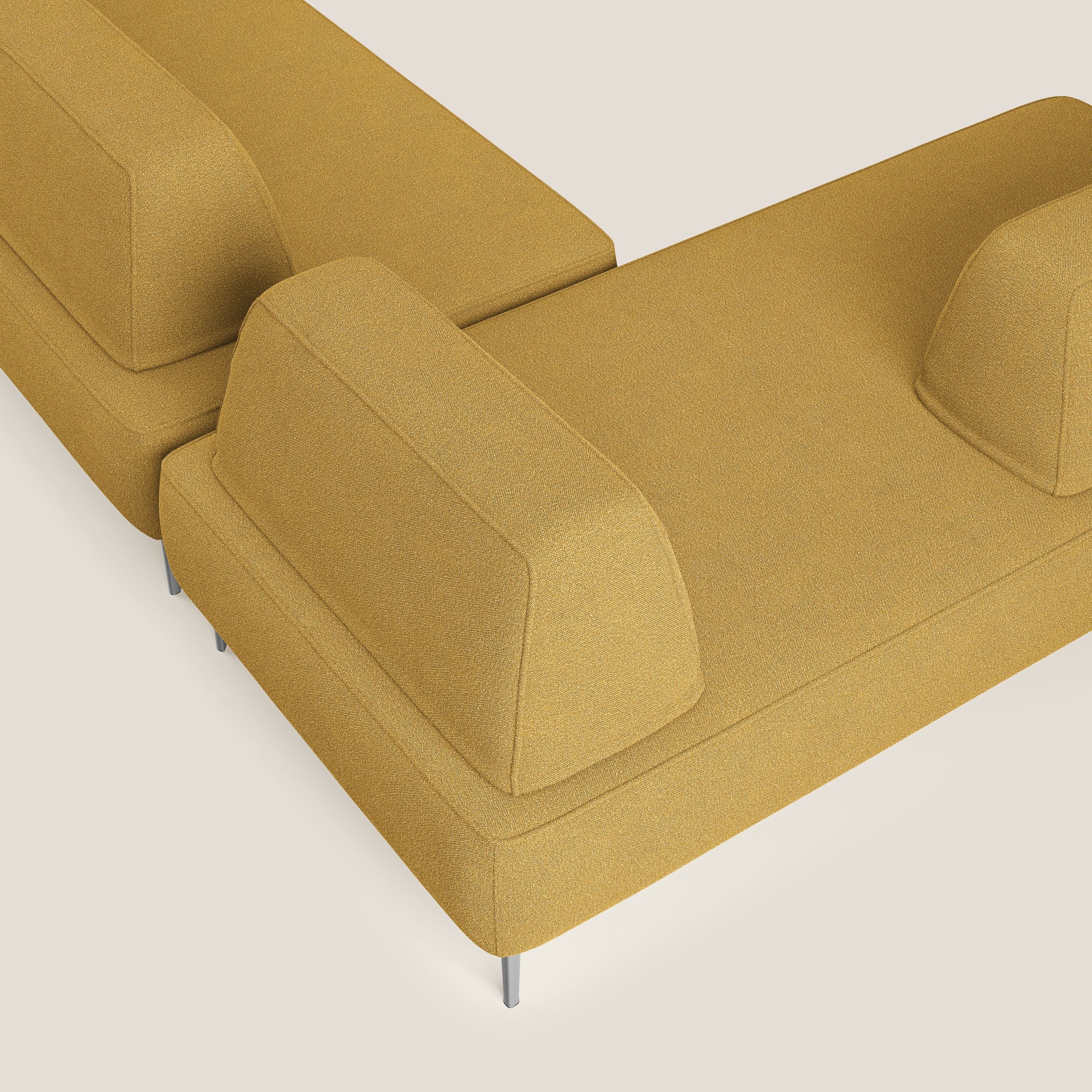 Newton divano panoramico modulare con schienali movibili T07 giallo - divani.store