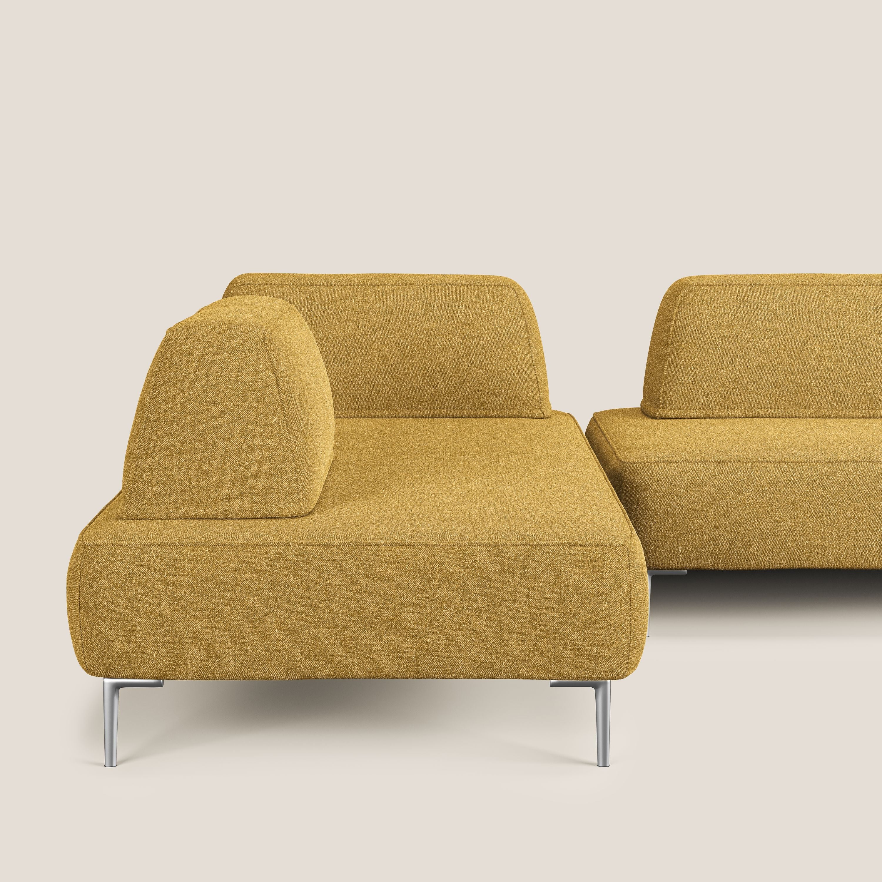 Newton divano panoramico modulare con schienali movibili T07 giallo - divani.store