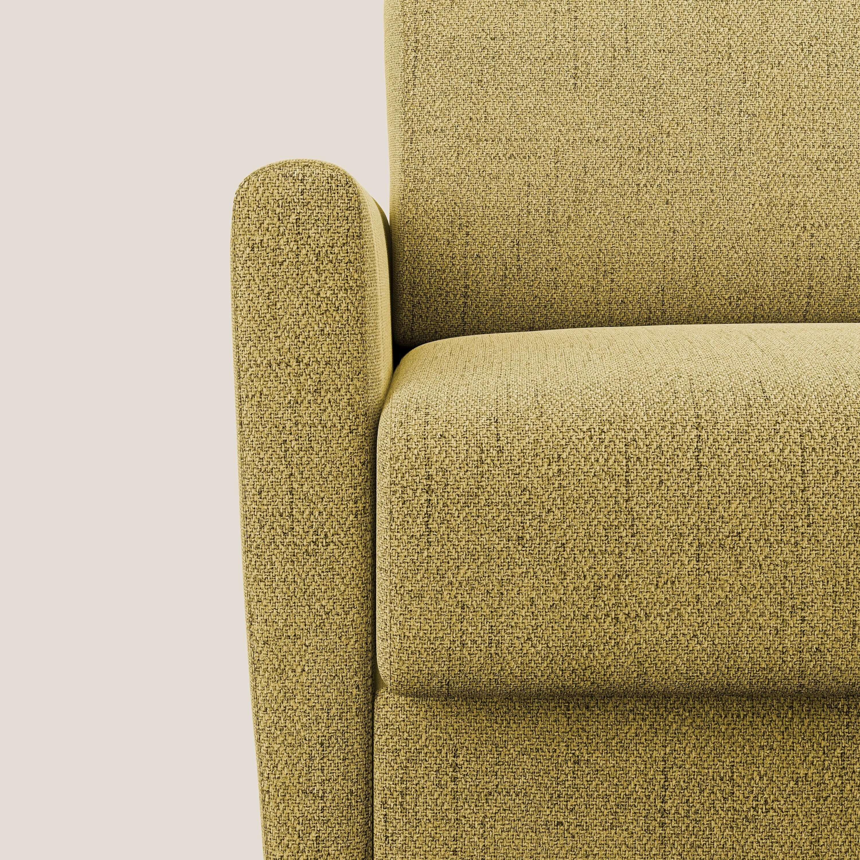 Edgar poltrona letto in tessuto felis impermeabile T03 giallo - divani.store