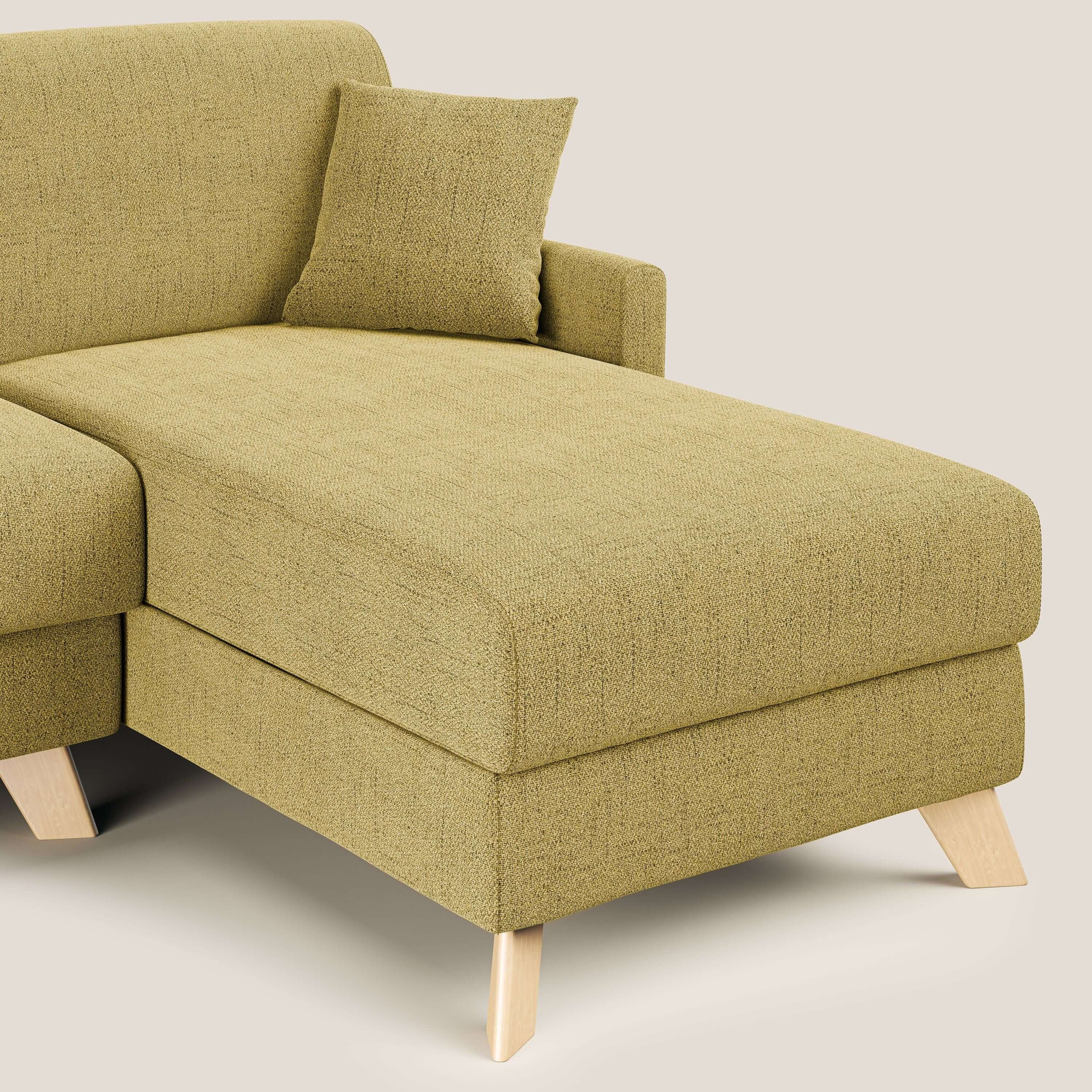 Edgar divano letto angolare in tessuto felis impermeabile T03 giallo - divani.store