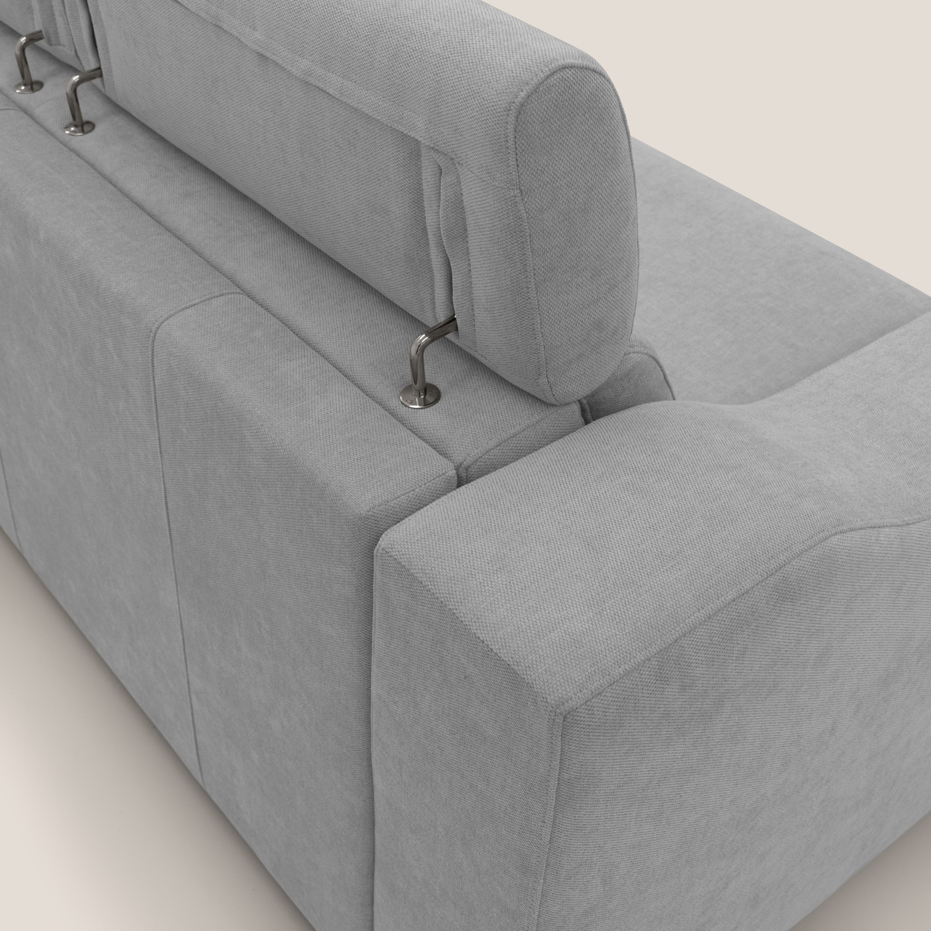 Bomber divano letto matrimoniale con poggiatesta in tessuto impermeabile T14 - divani.store