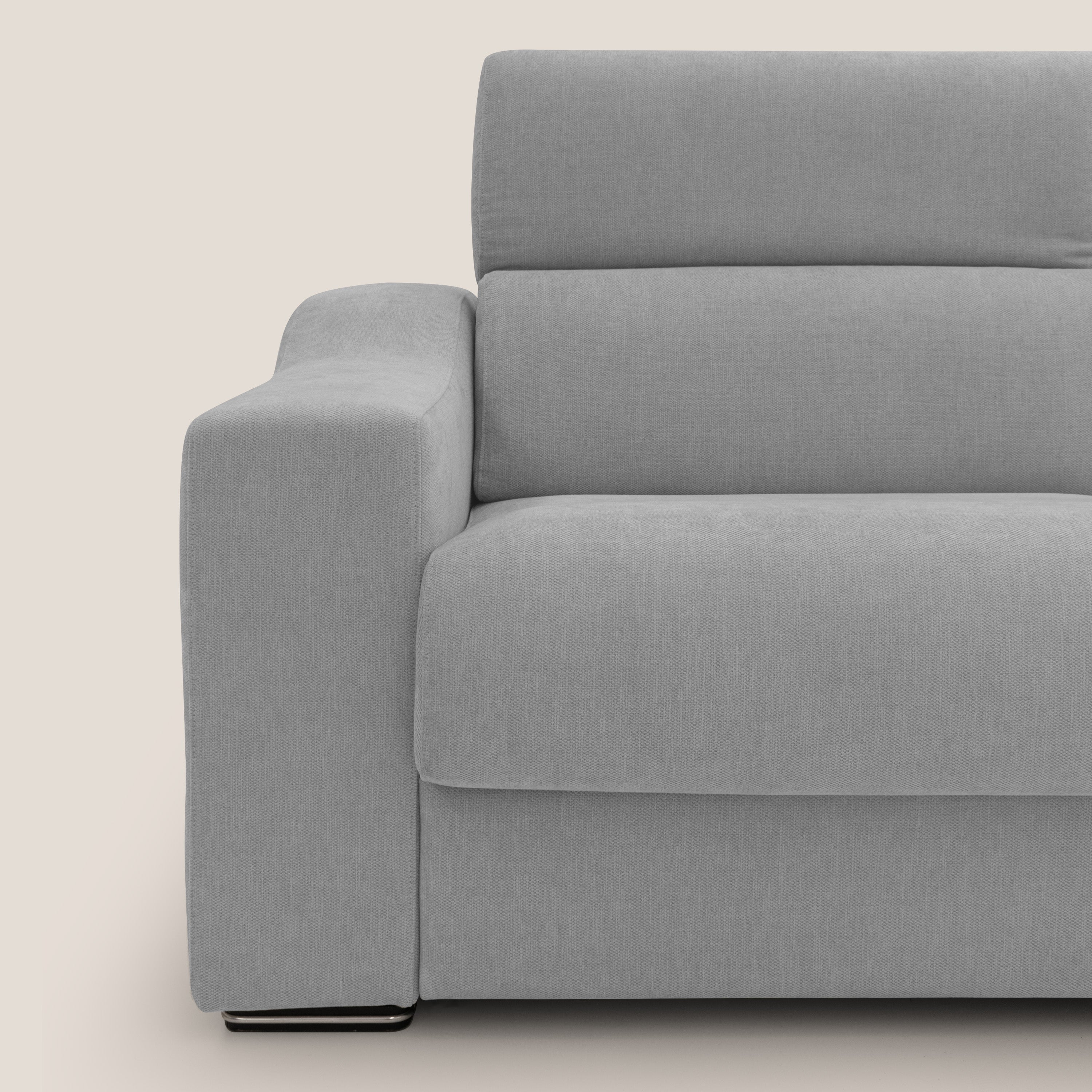 Bomber divano letto matrimoniale con poggiatesta in tessuto impermeabile T14 - divani.store