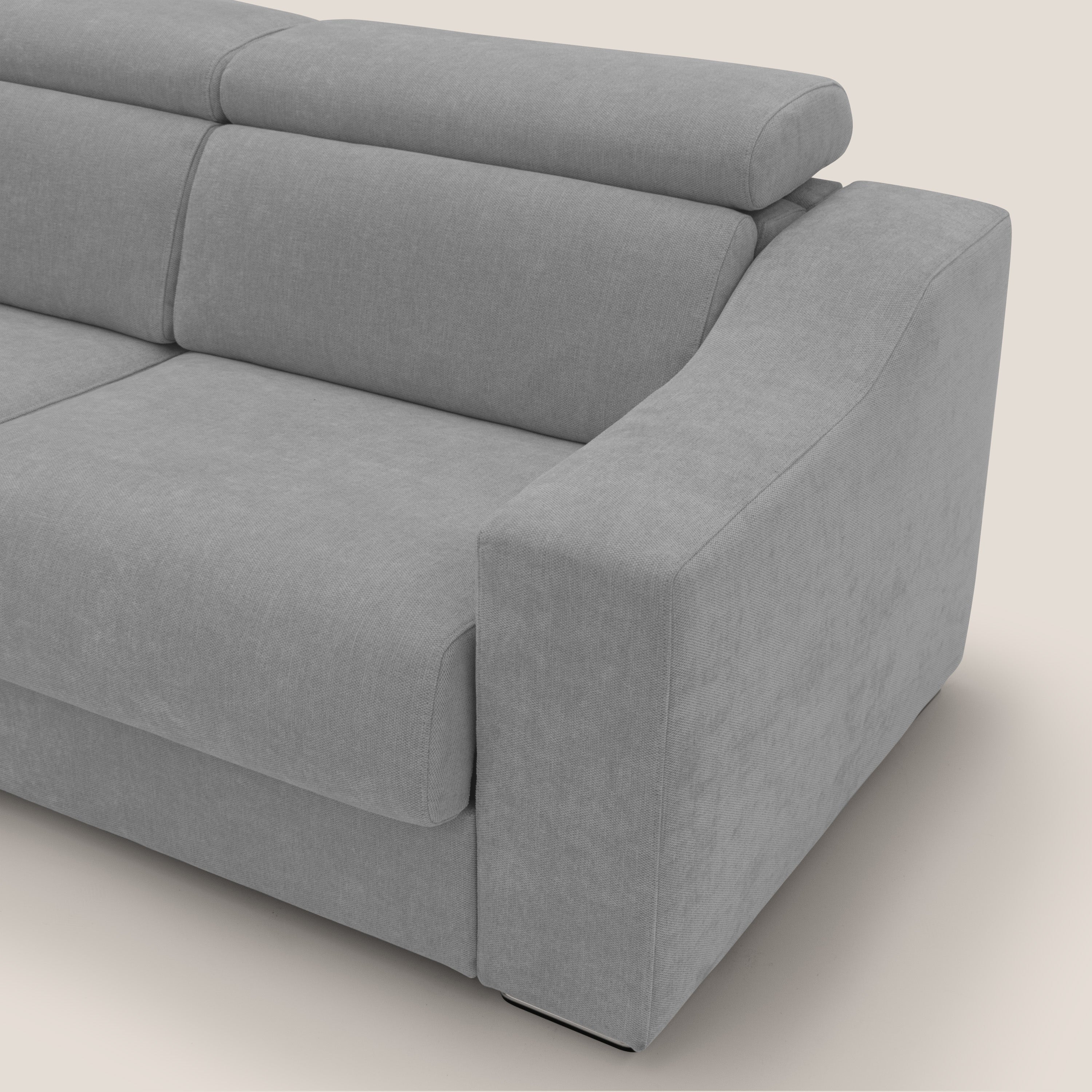 Bomber divano letto matrimoniale con poggiatesta in tessuto impermeabile T14 - divani.store