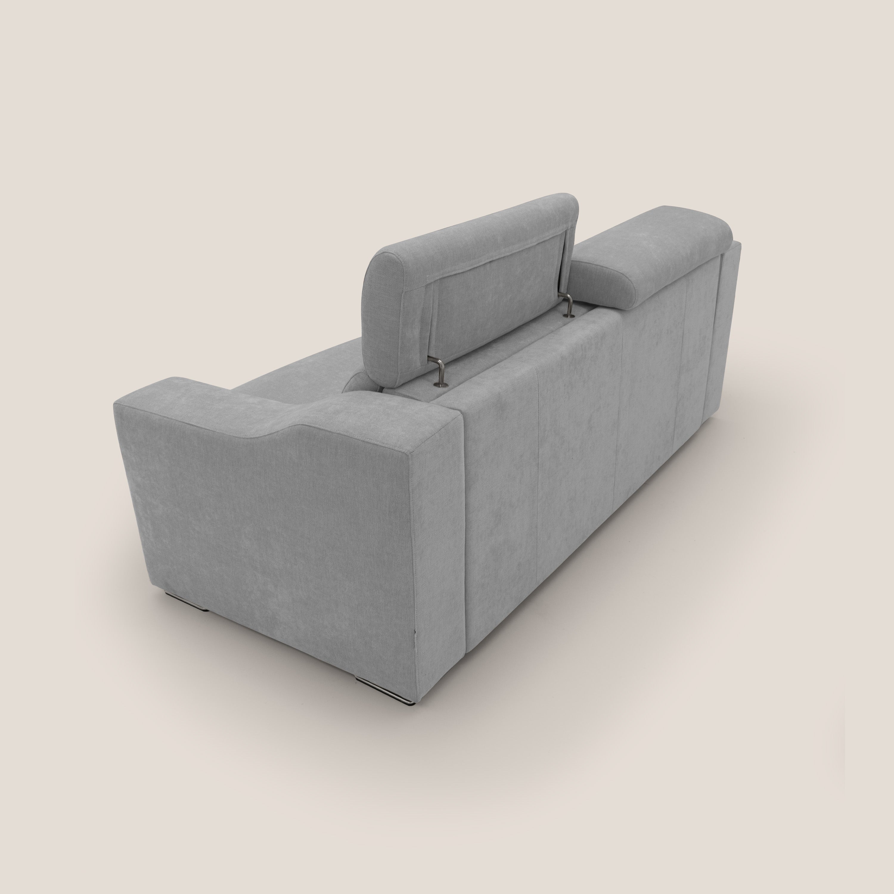 Bomber divano letto matrimoniale con poggiatesta in tessuto impermeabile T14 - divani.store