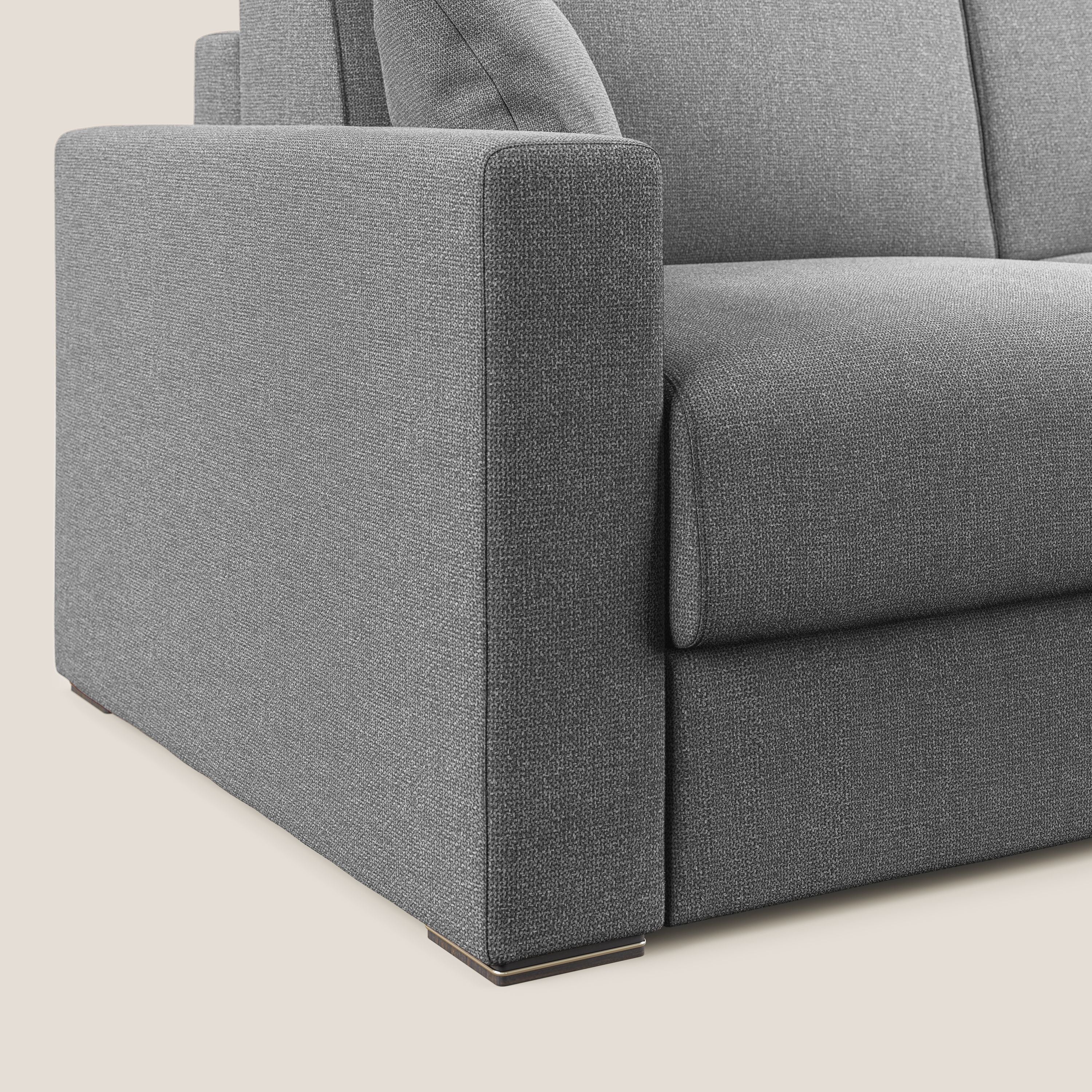 Best Divano letto angolare con penisola in tessuto smacchiabile QuickClean T08 grigio - divani.store