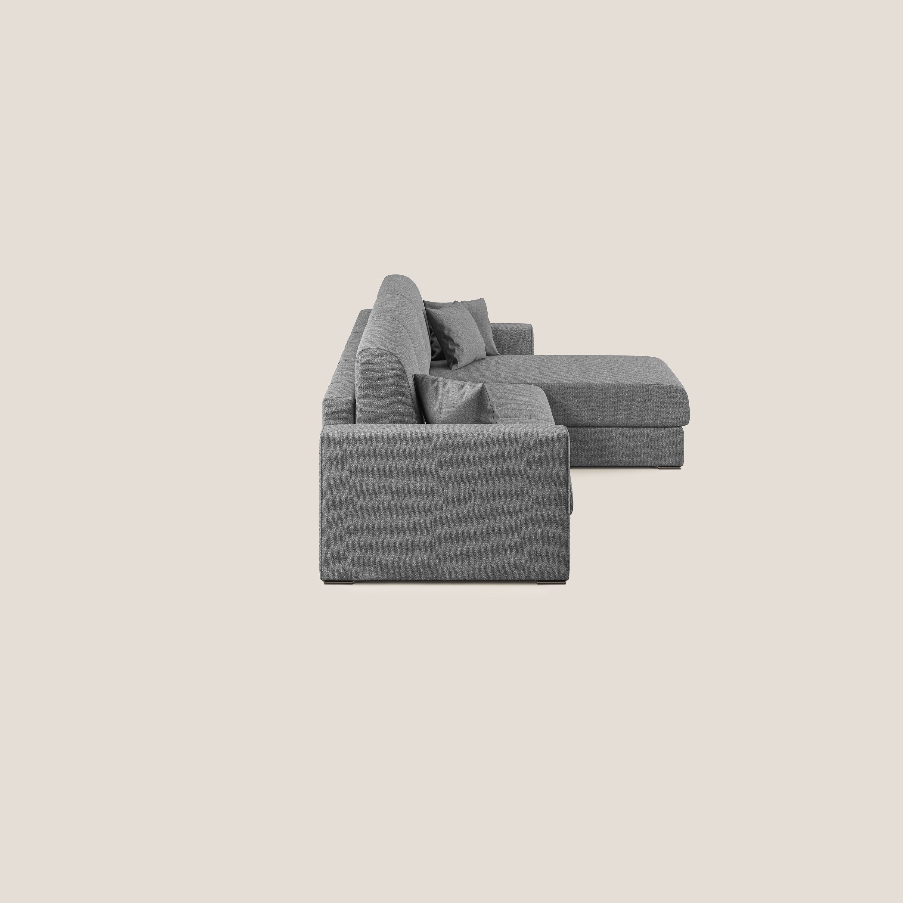 Best Divano letto angolare con penisola in tessuto smacchiabile QuickClean T08 grigio - divani.store