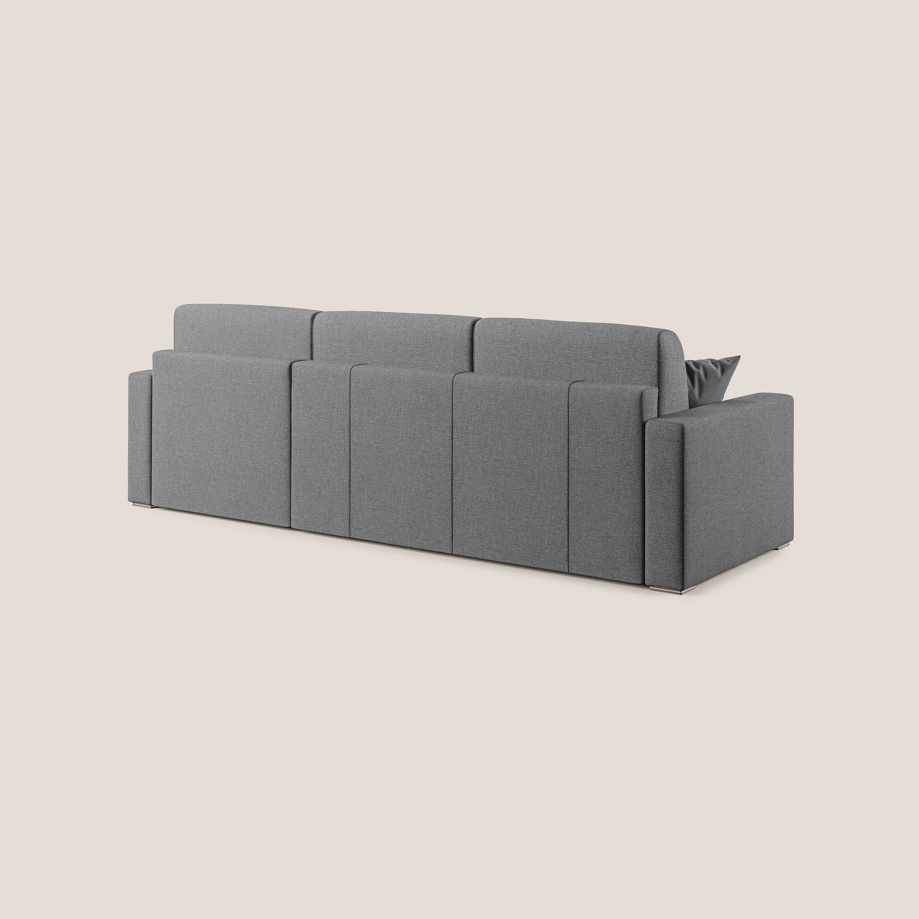 Best Divano letto angolare con penisola in tessuto smacchiabile QuickClean T08 grigio - divani.store