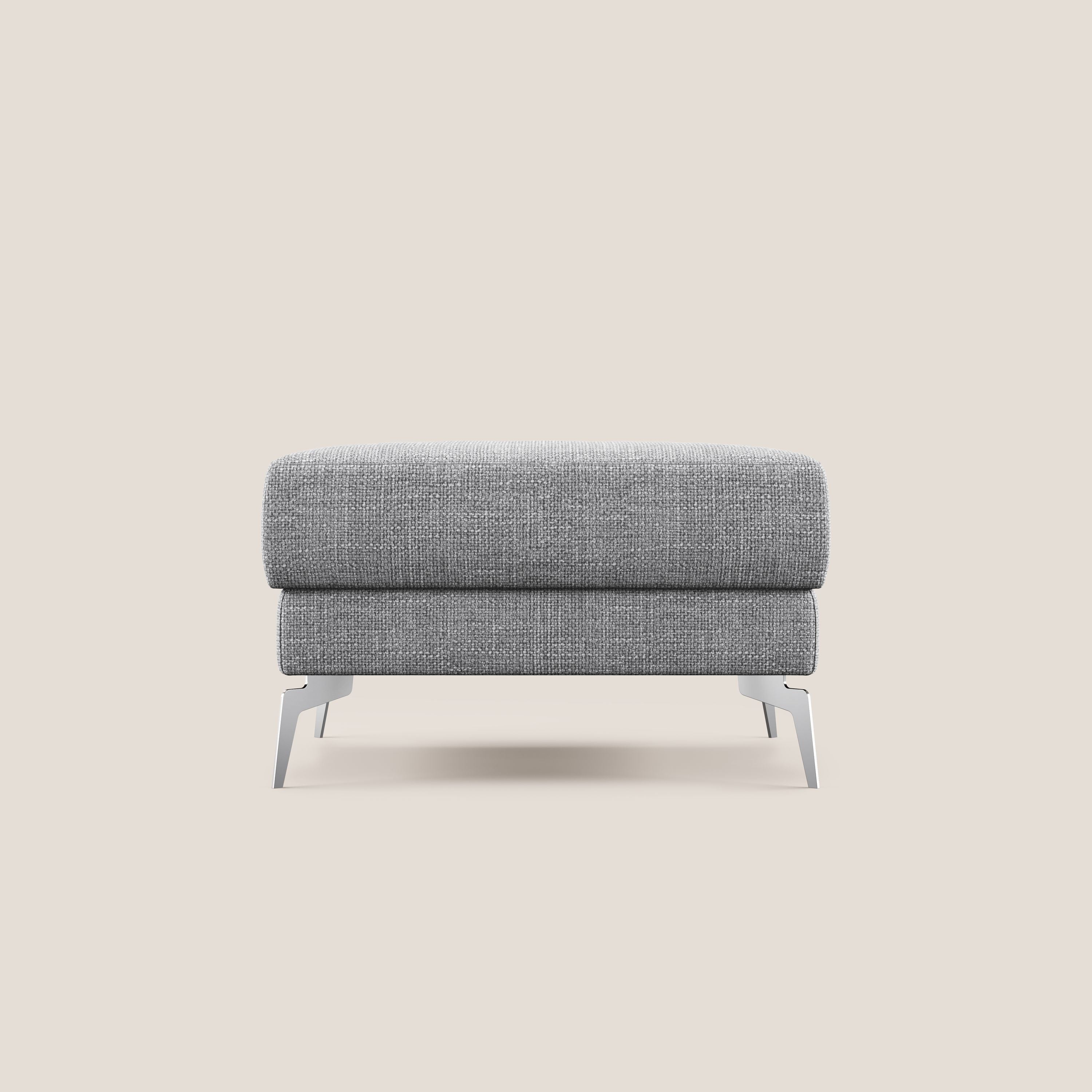 Star Pouf con piedini alti in tessuto impermeabile morbido intreccio T06 grigio - divani.store