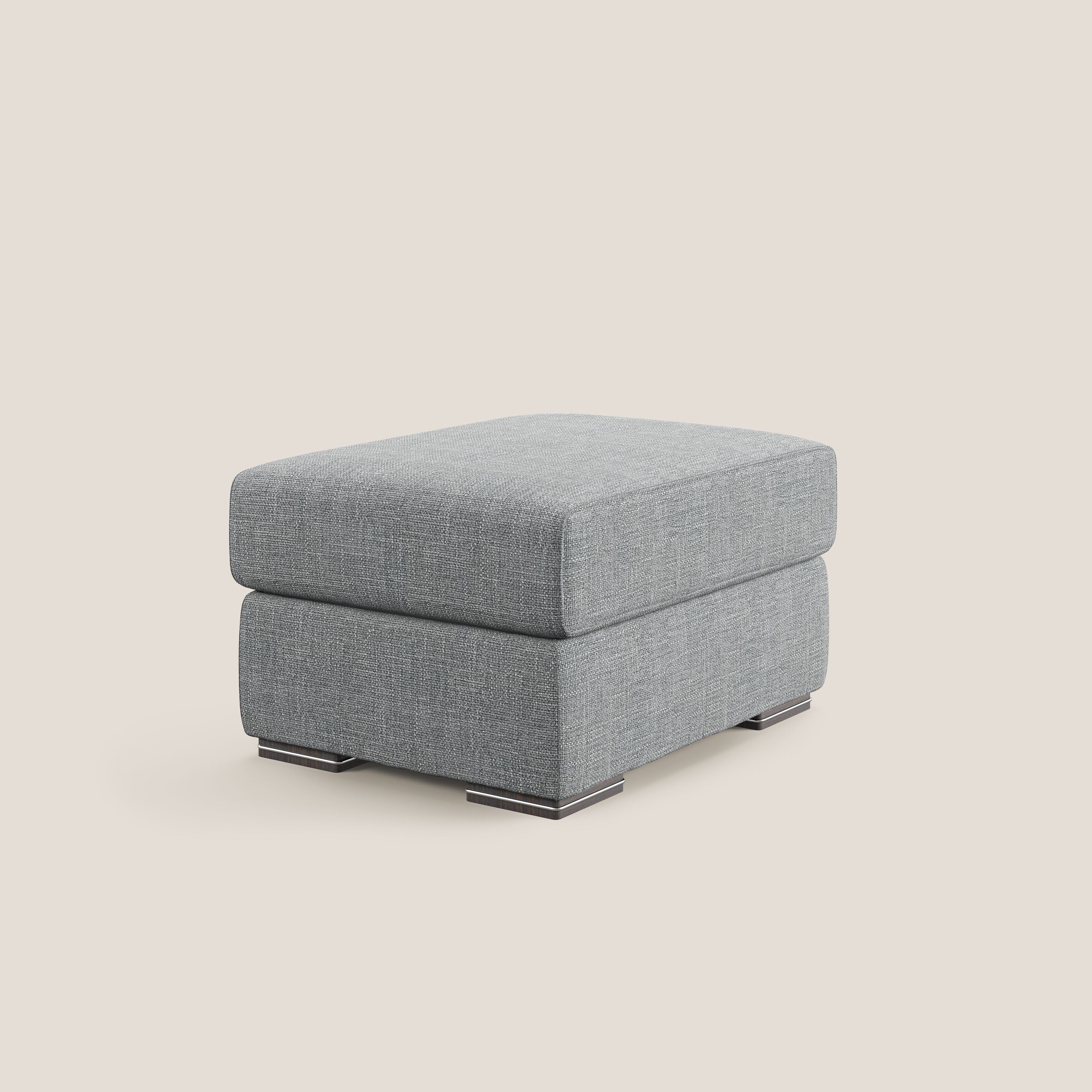 Sun pouf apribile contenitore in tessuto impermeabile morbido intreccio T06 grigio - divani.store