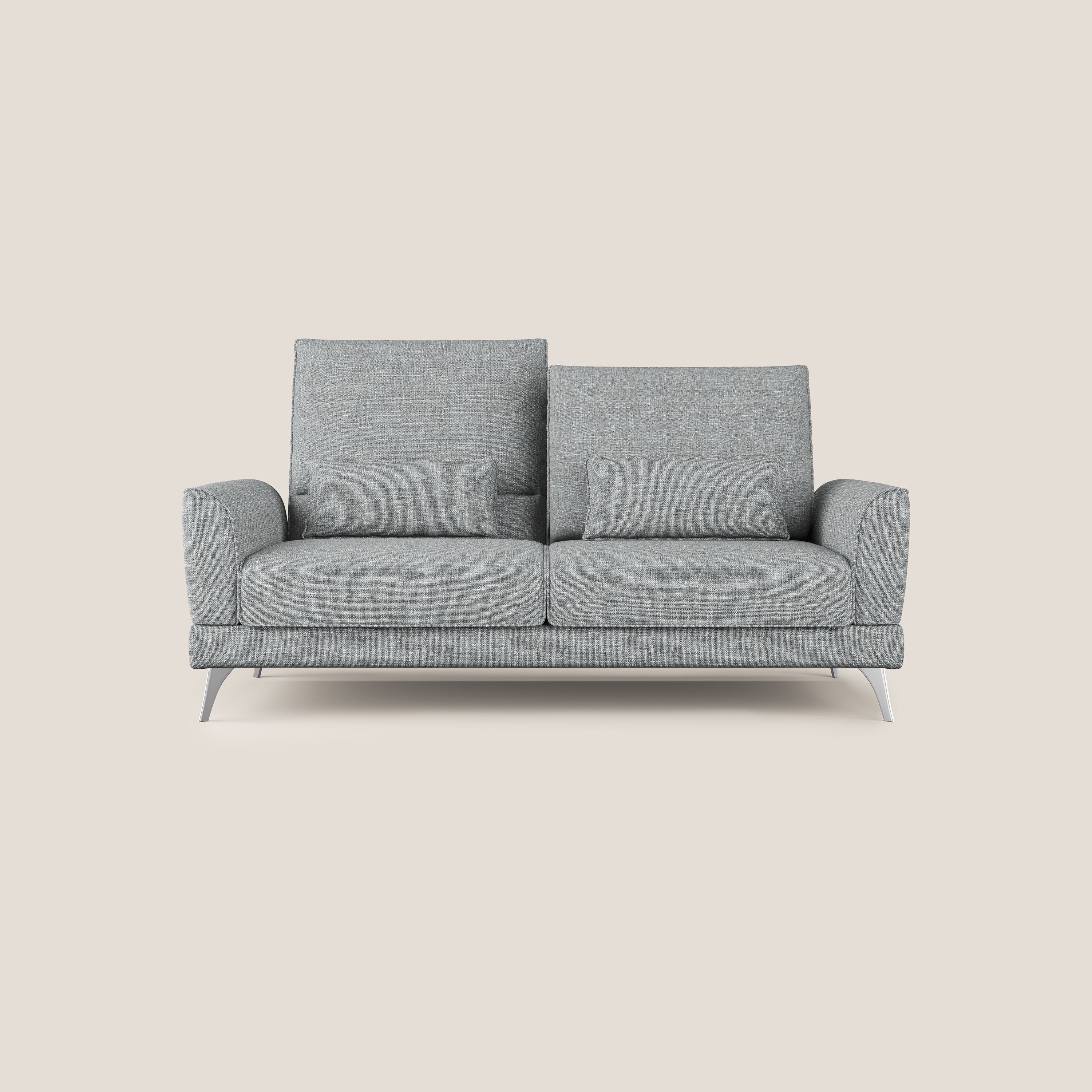 Tommy Divano relax con schienali traslanti in morbido tessuto fiammato T06 grigio - divani.store