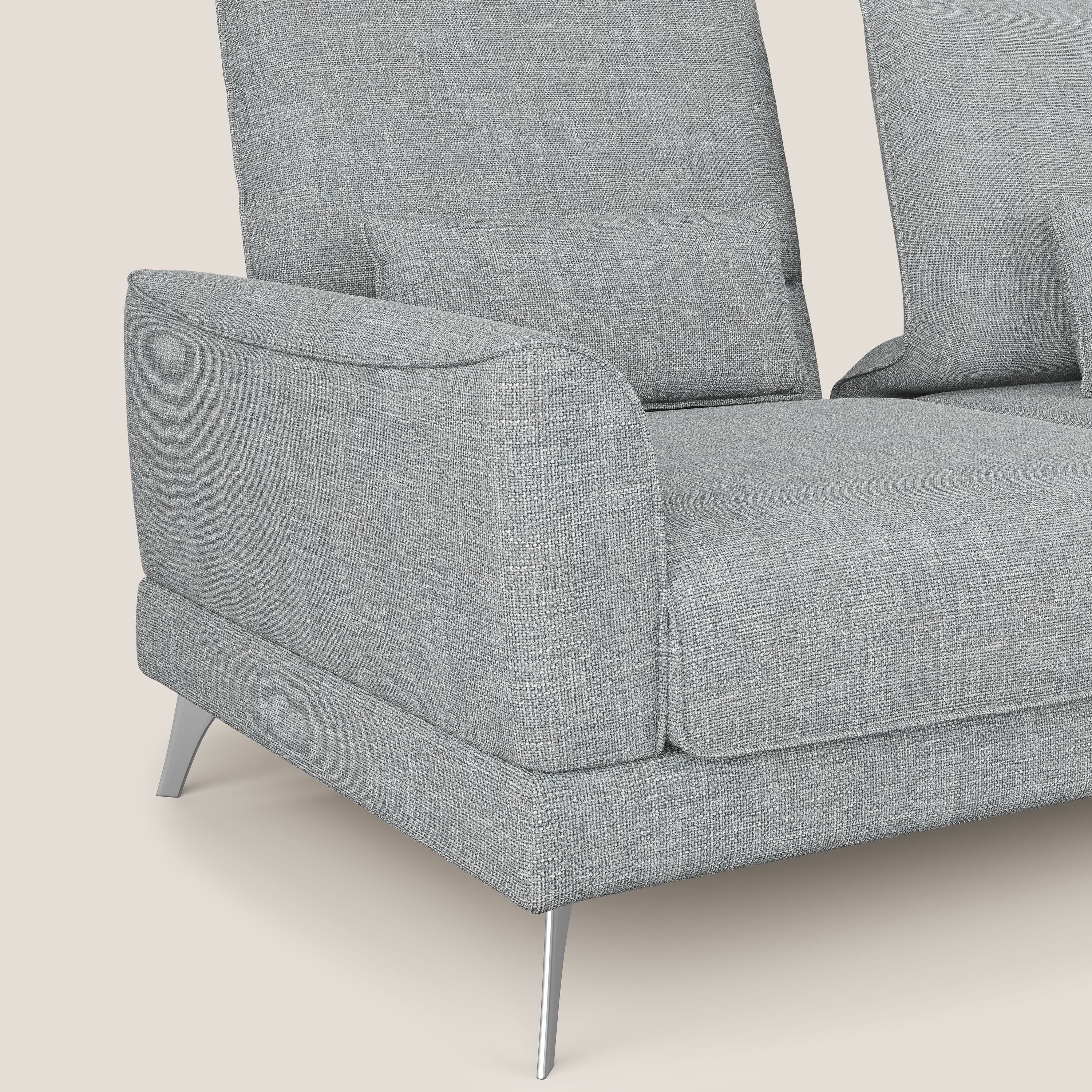 Tommy Divano relax con schienali traslanti in morbido tessuto fiammato T06 grigio - divani.store