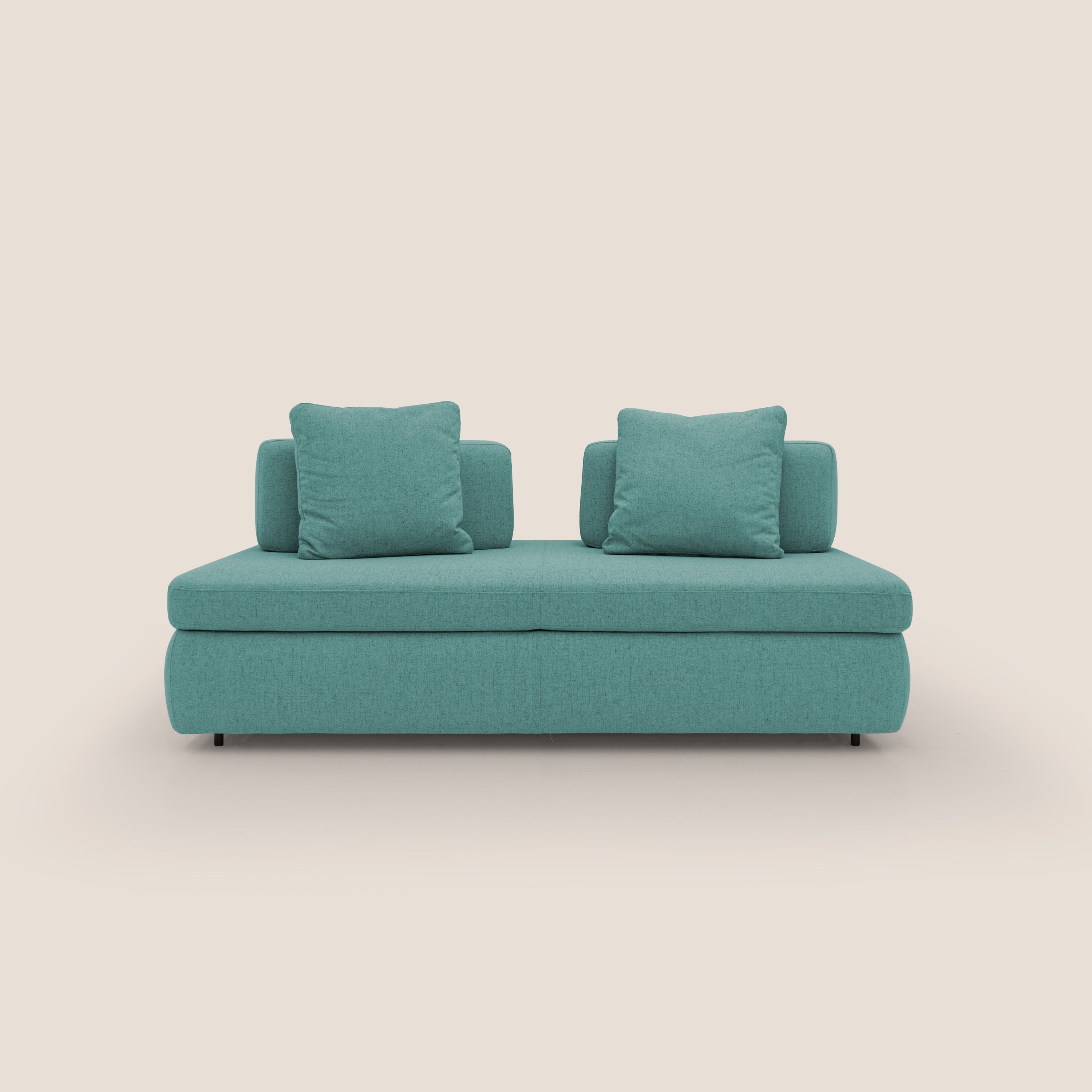 Gransasso Divano letto matrimoniale dal DESIGN innovativo in tessuto impermeabile T03 verde acqua - divani.store