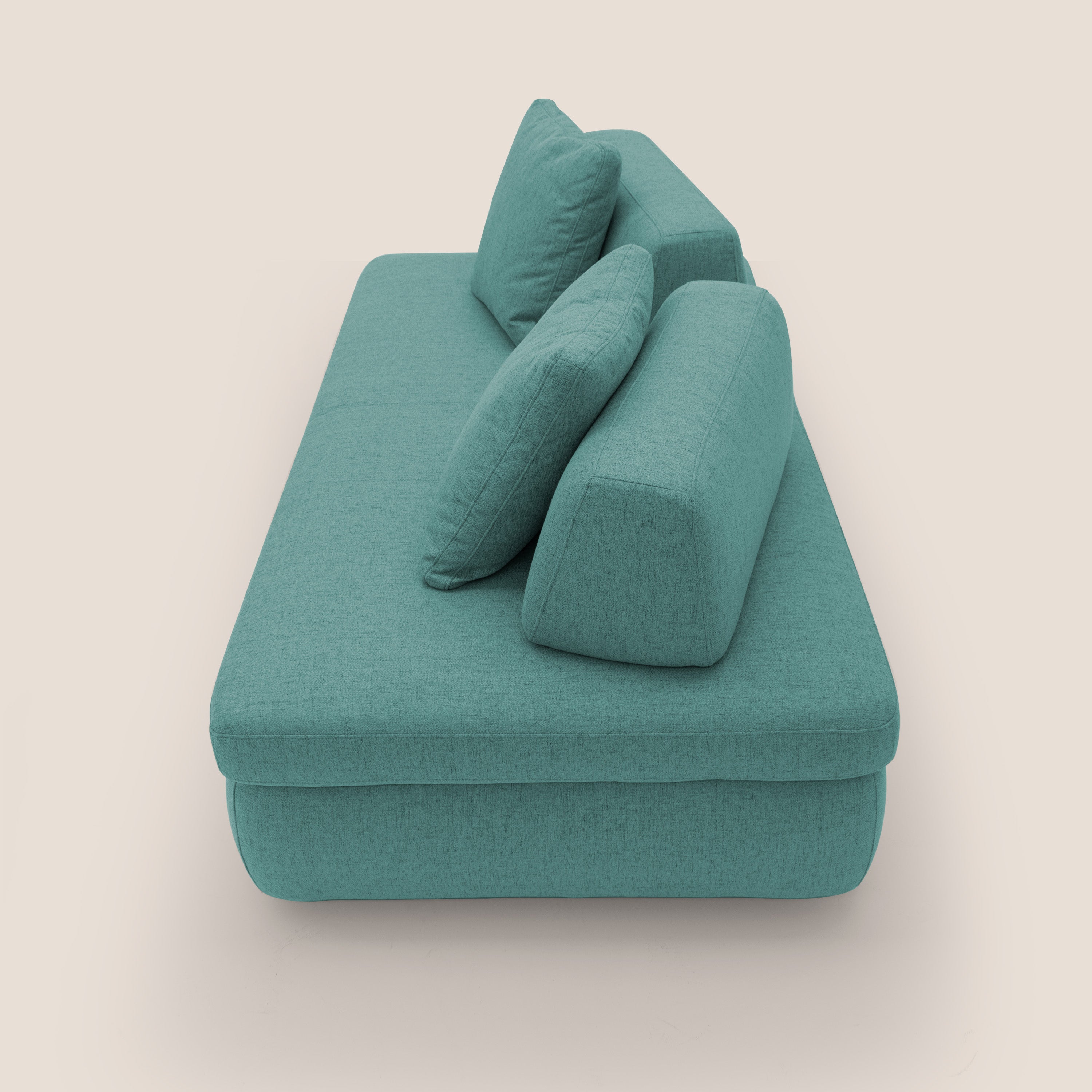 Gransasso Divano letto matrimoniale dal DESIGN innovativo in tessuto impermeabile T03 verde acqua - divani.store