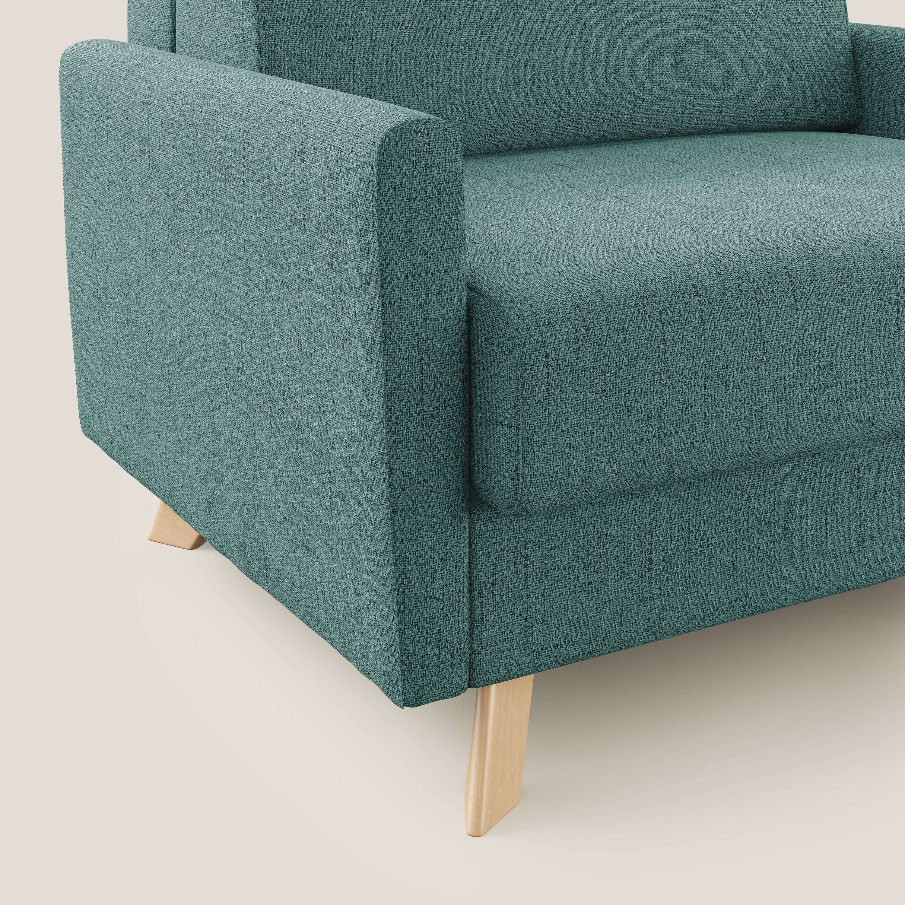 Edgar poltrona letto in tessuto felis impermeabile T03 verde acqua - divani.store