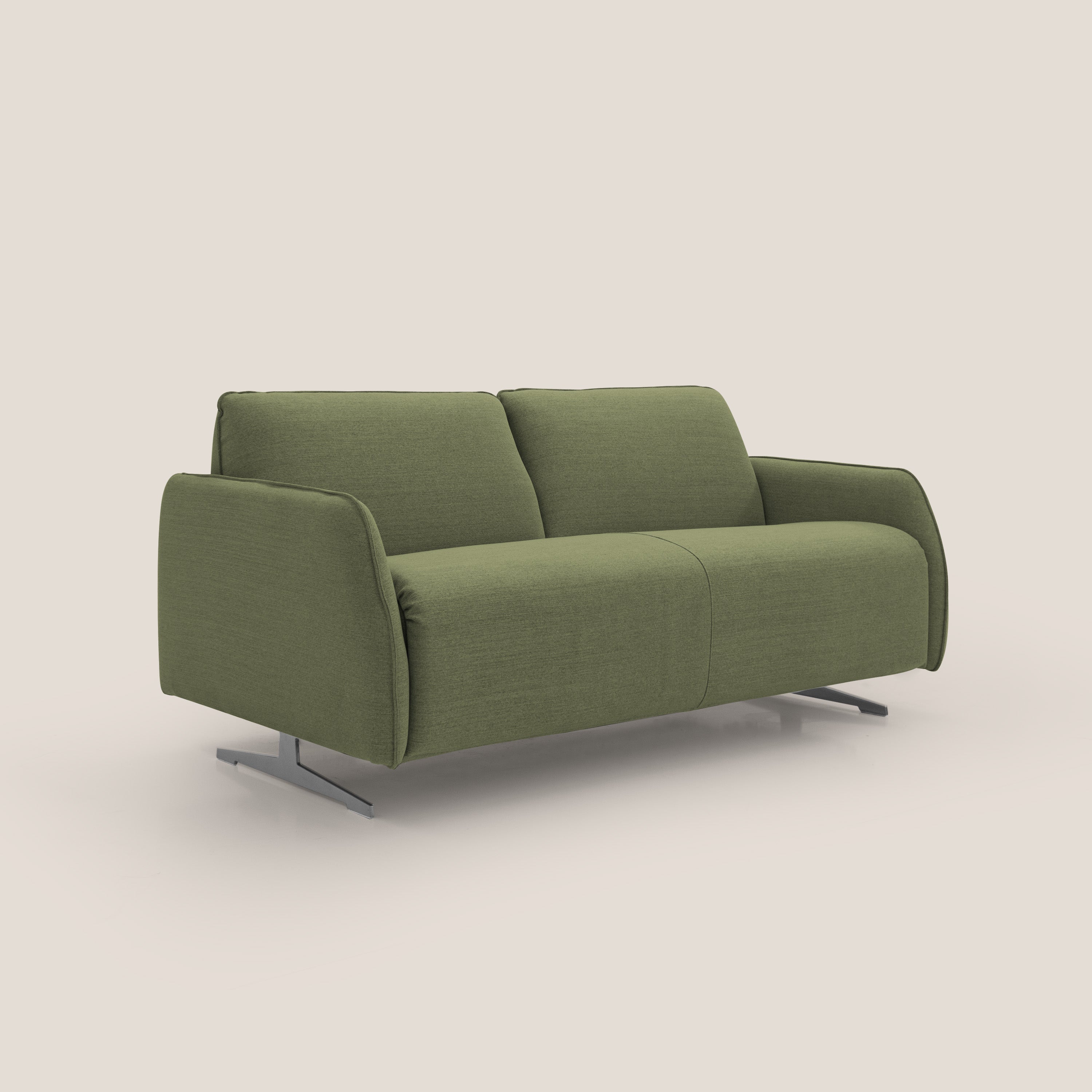 Texas Divano letto matrimoniale moderno in tessuto impermeabile T19 verde - divani.store