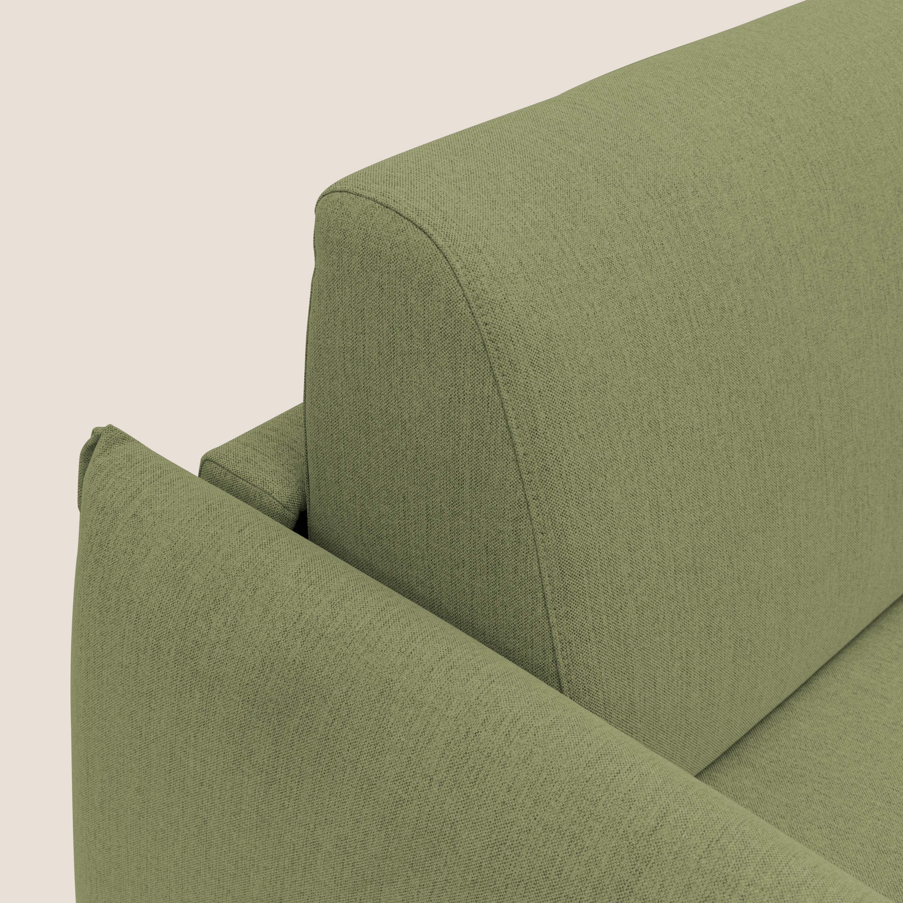 Scarlet divano letto in tessuto misto cotone impermeabile T19 verde - divani.store