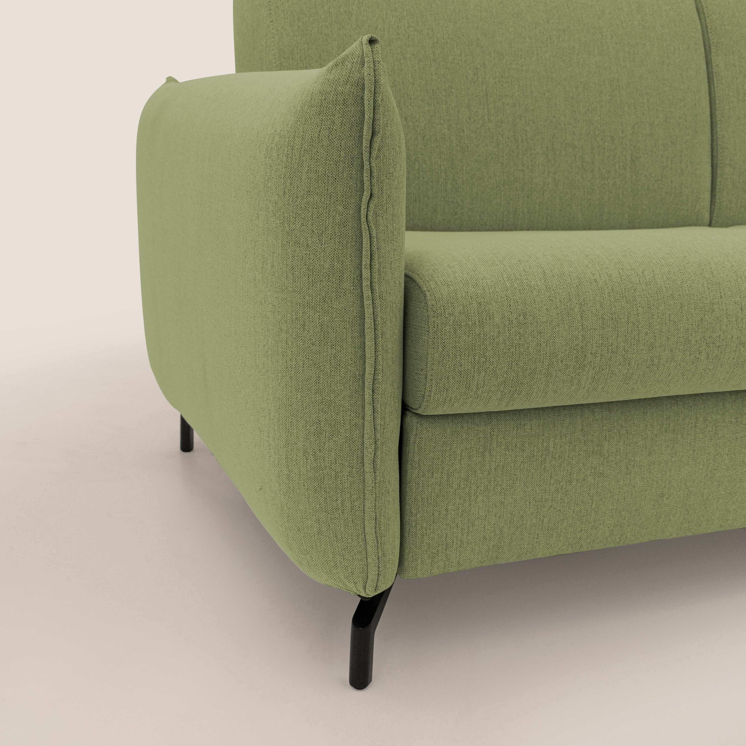 Scarlet divano letto in tessuto misto cotone impermeabile T19 verde - divani.store