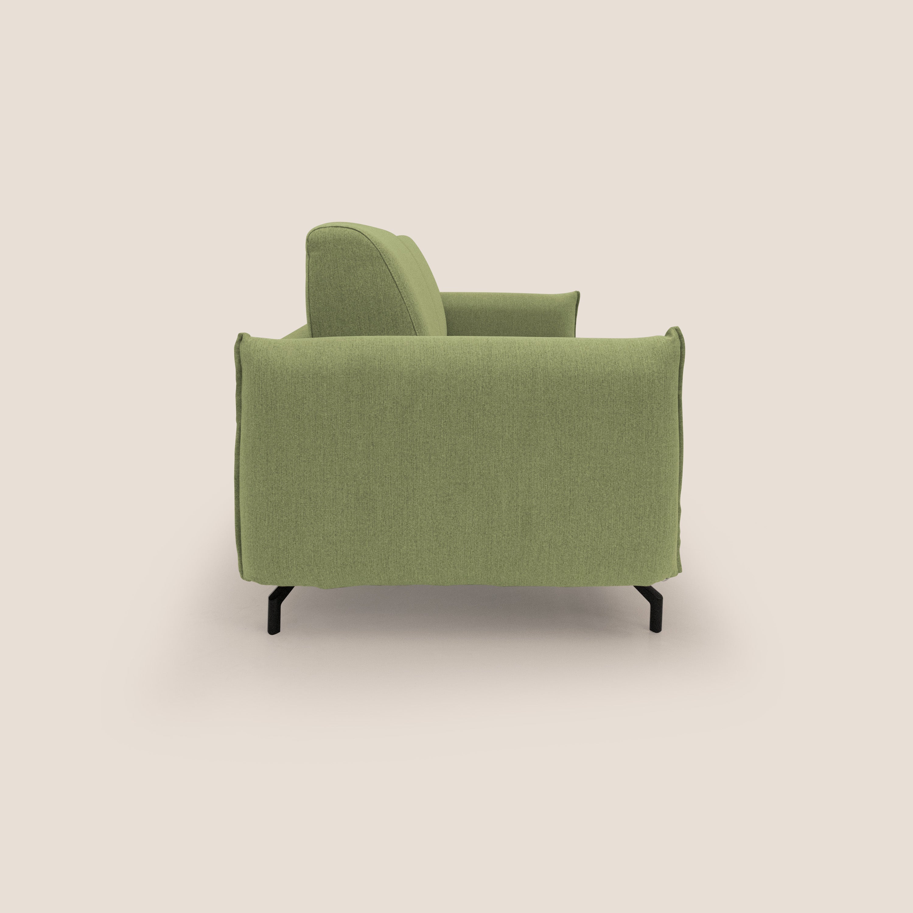 Scarlet divano letto in tessuto misto cotone impermeabile T19 verde - divani.store