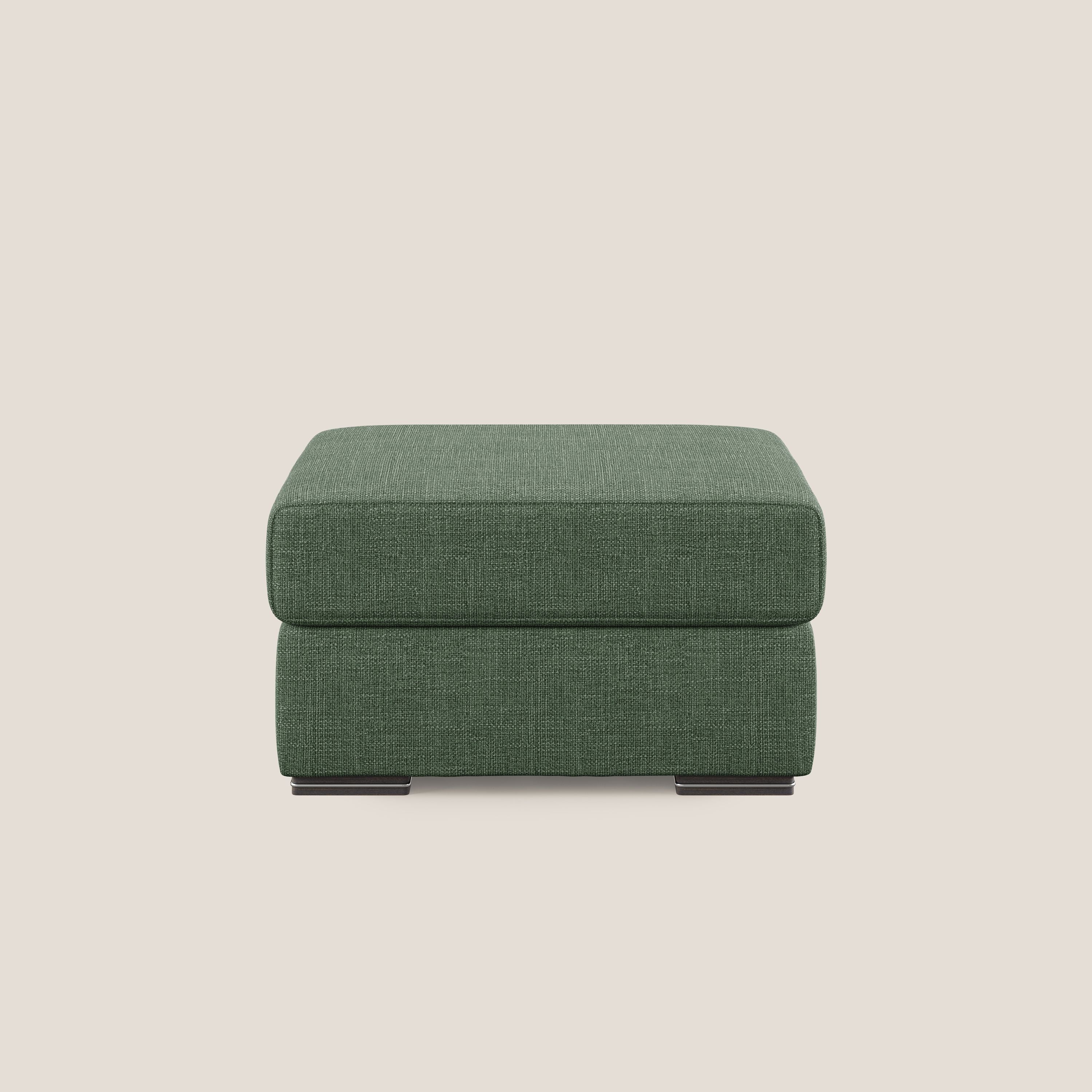 Sun pouf apribile contenitore in tessuto impermeabile morbido intreccio T06 verde - divani.store