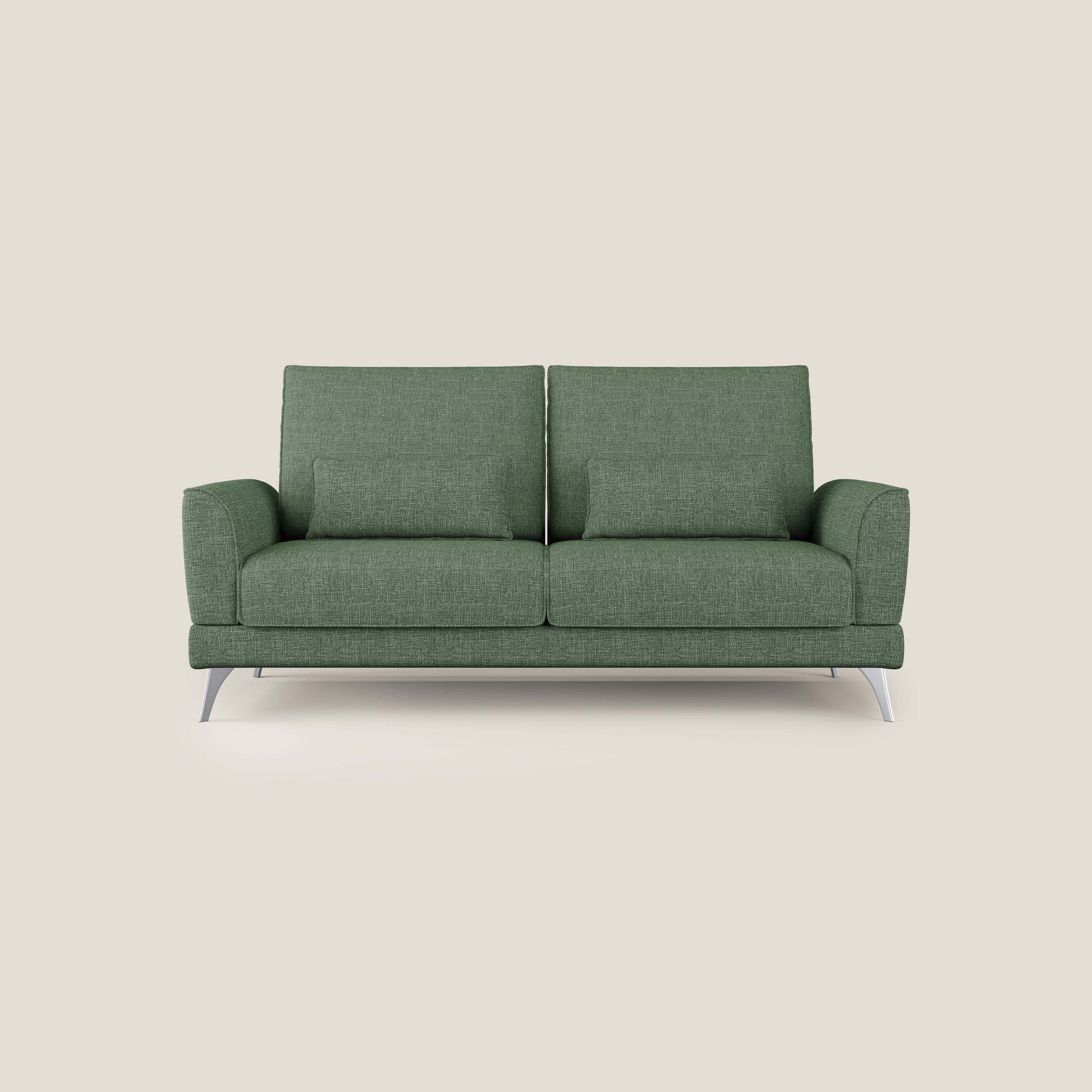 Tommy Divano relax con schienali traslanti in morbido tessuto fiammato T06 verde - divani.store