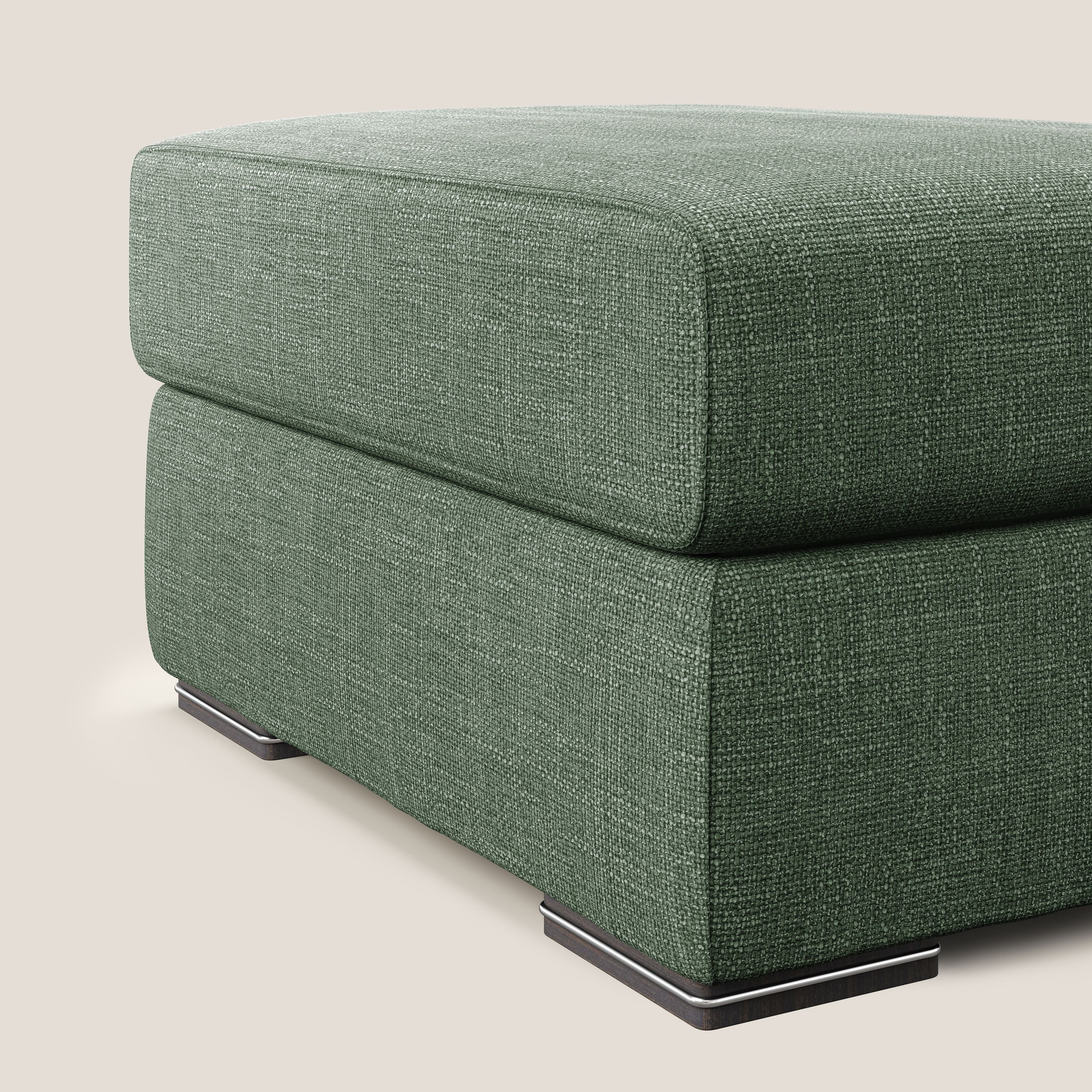 Sun pouf apribile contenitore in tessuto impermeabile morbido intreccio T06 verde - divani.store