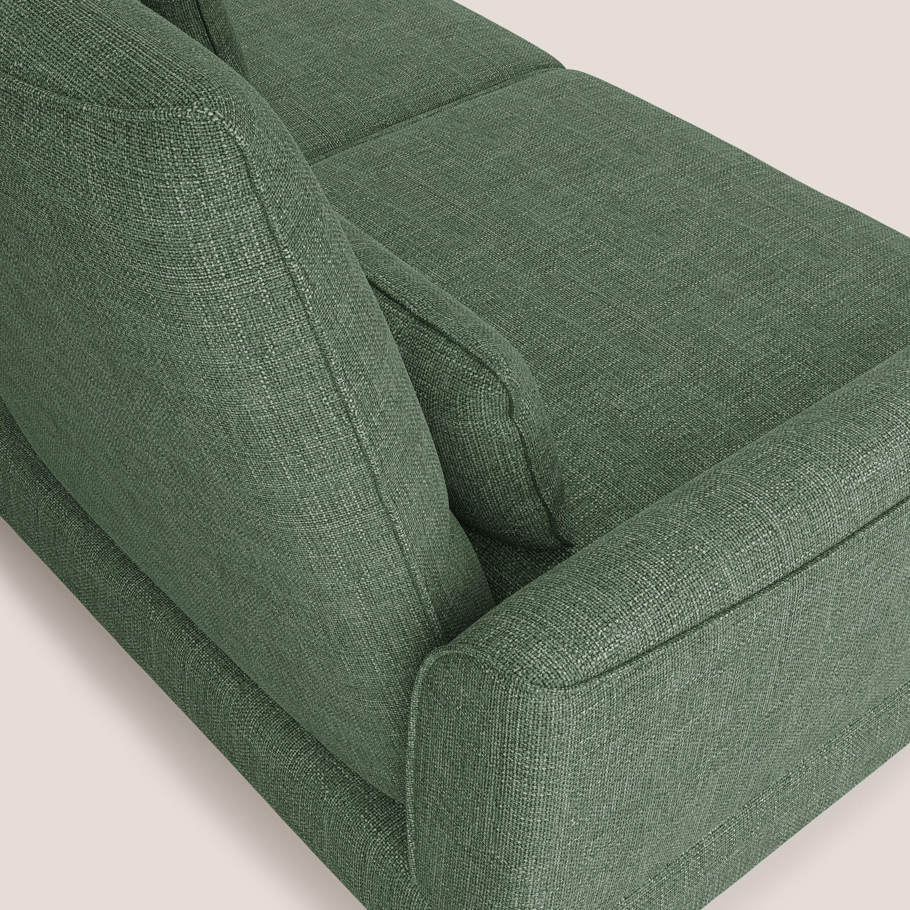 Tommy Divano relax con schienali traslanti in morbido tessuto fiammato T06 verde - divani.store