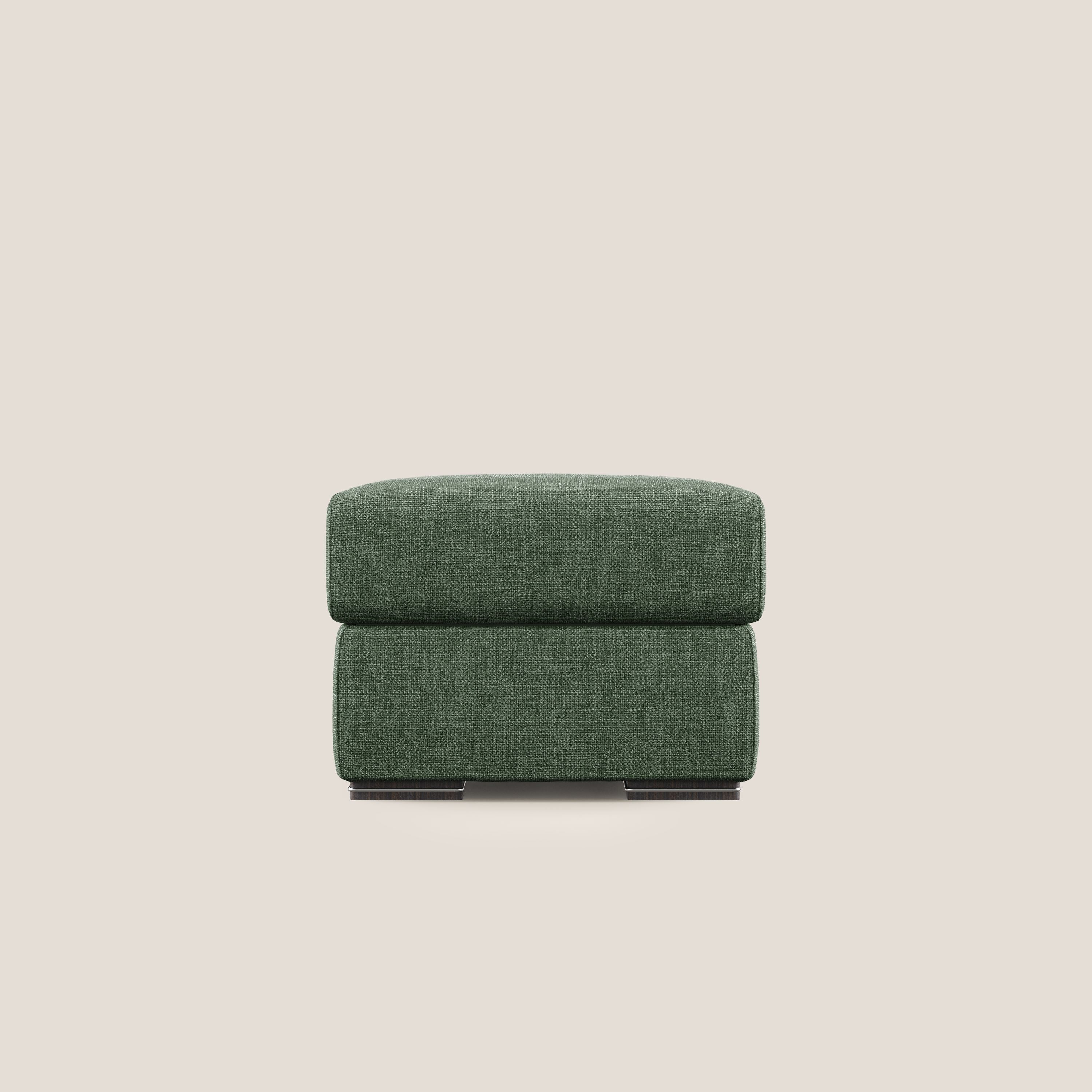 Sun pouf apribile contenitore in tessuto impermeabile morbido intreccio T06 verde - divani.store