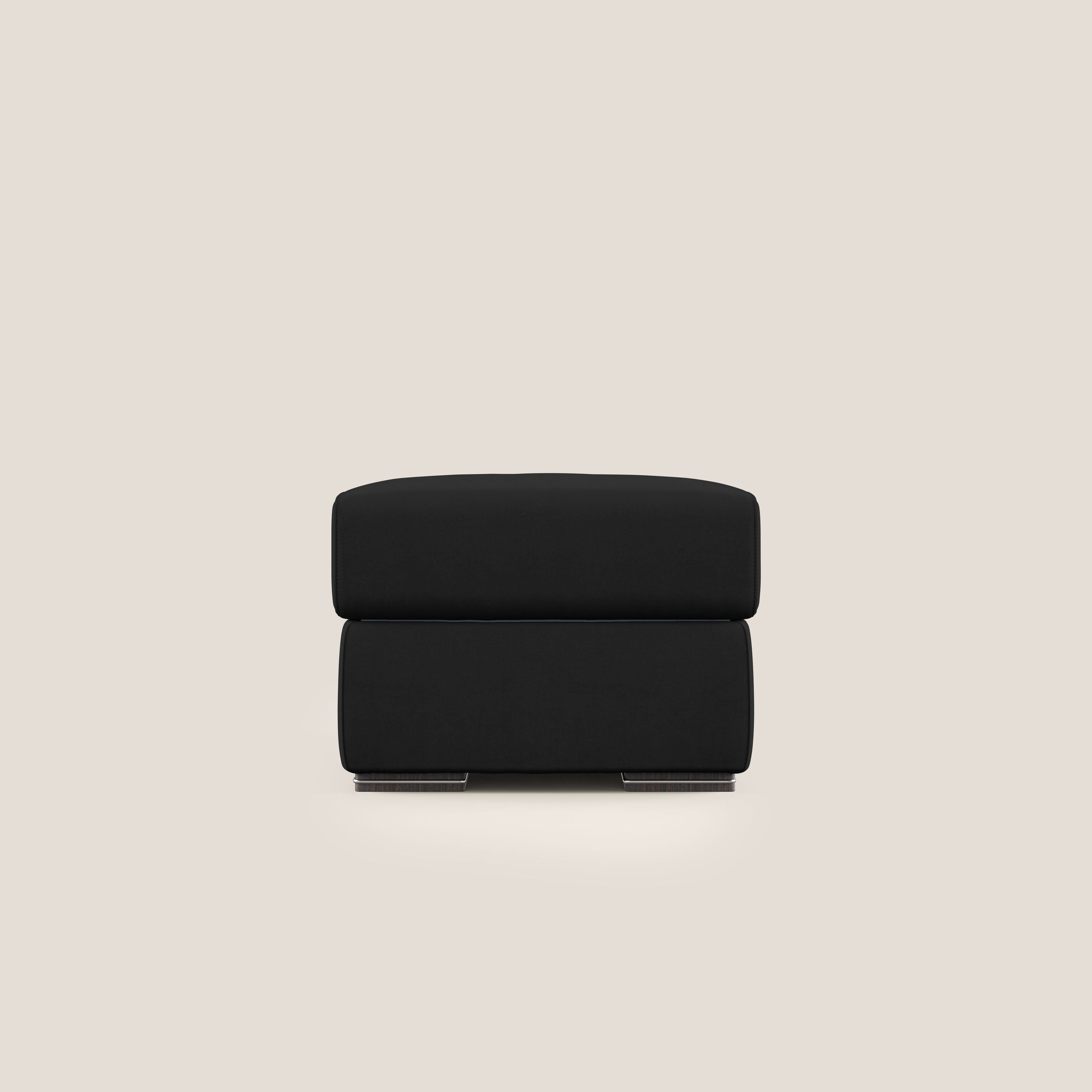 Sun pouf apribile contenitore in microfibra smacchiabile T11 nero - divani.store