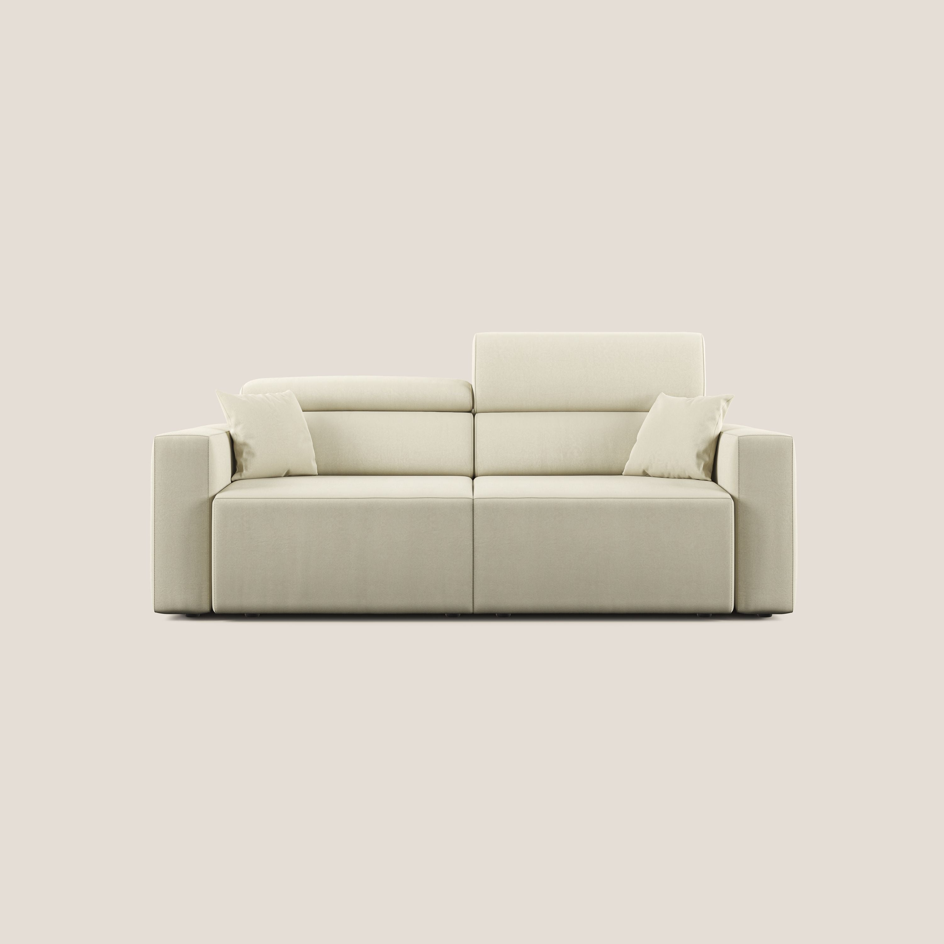 Orwell divano con seduta estraibile in microfibra smacchiabile T11 panna - divani.store