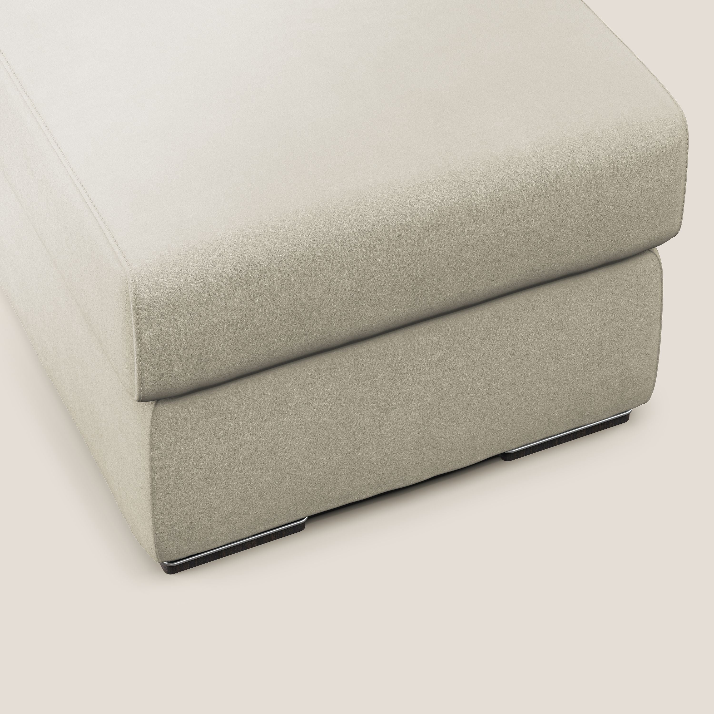 Sun pouf apribile contenitore in microfibra smacchiabile T11 panna - divani.store