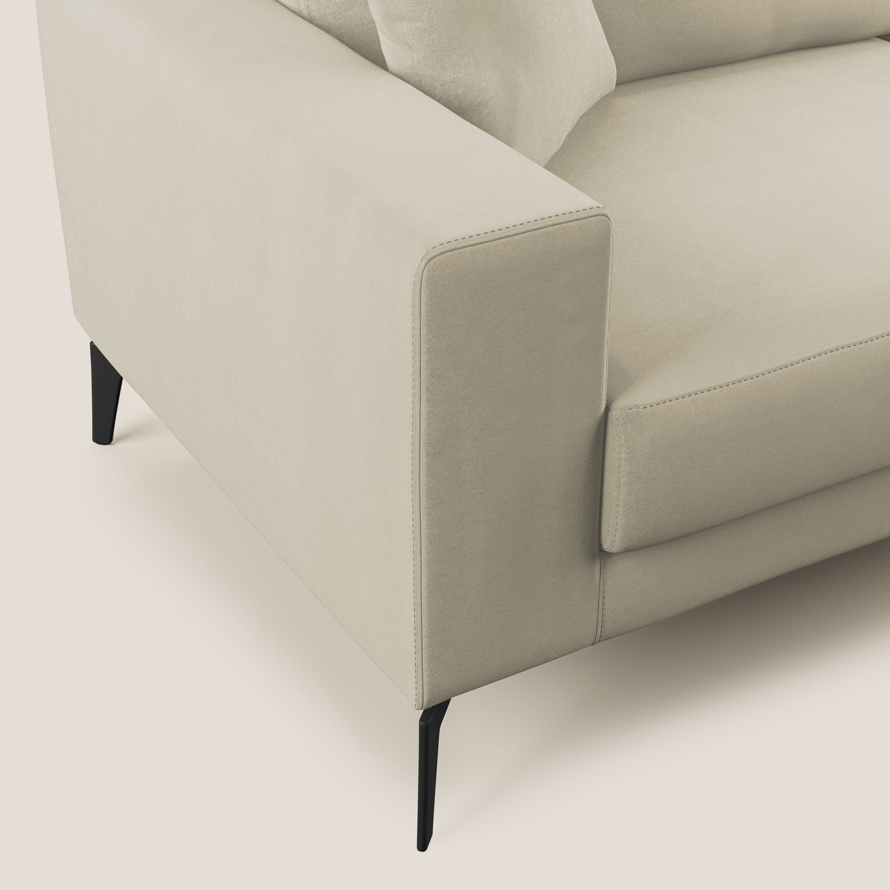 Prestige divano moderno in microfibra smacchiabile T11 panna - divani.store