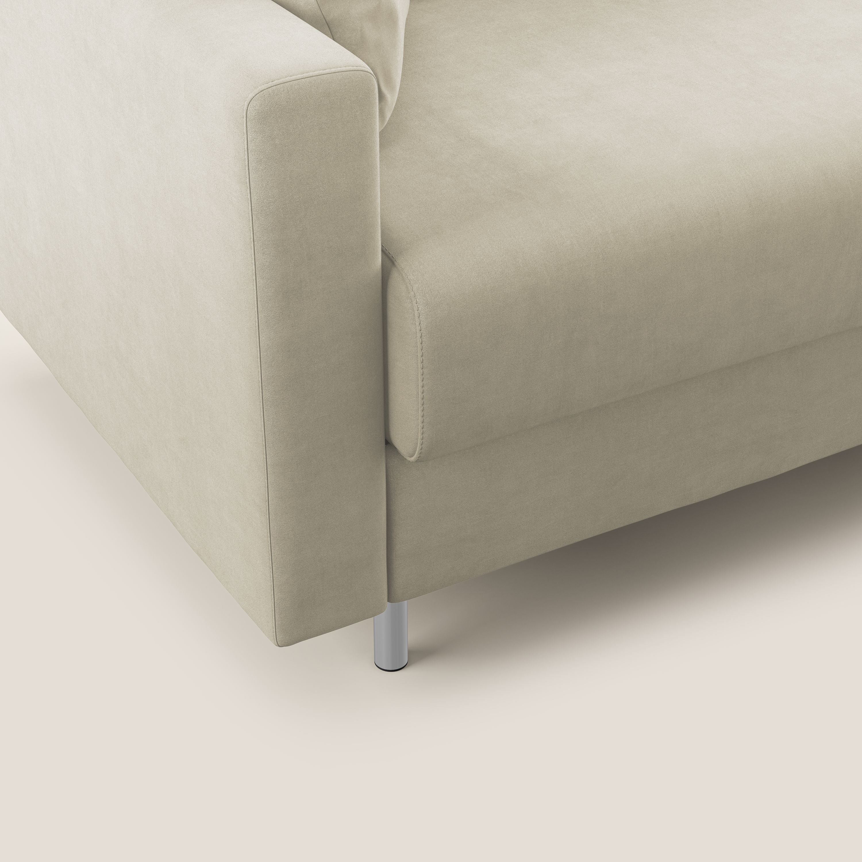 Megan divano letto matrimoniale in microfibra smacchiabile T11 panna - divani.store