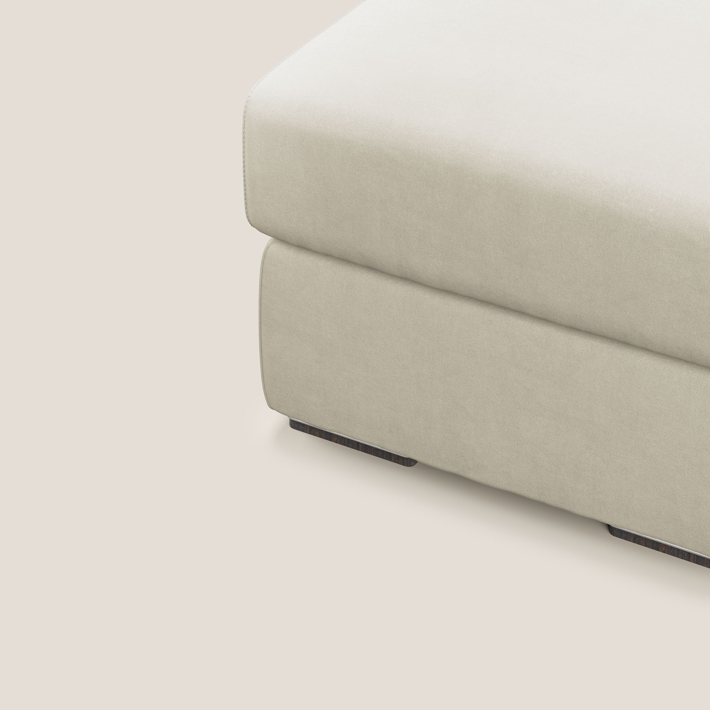 Sun pouf apribile contenitore in microfibra smacchiabile T11 panna - divani.store