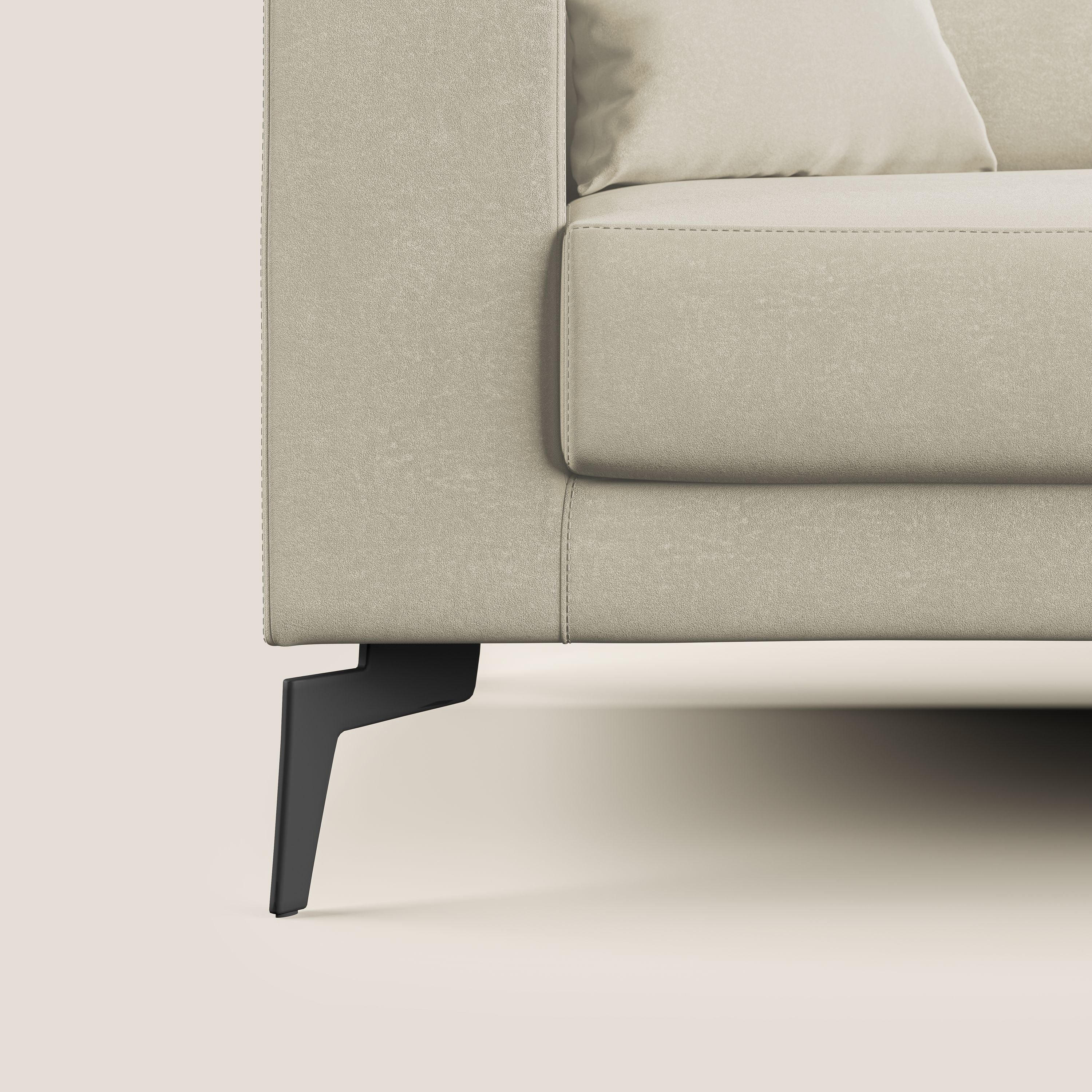 Prestige divano angolare reversibile in microfibra smacchiabile T11 panna - divani.store