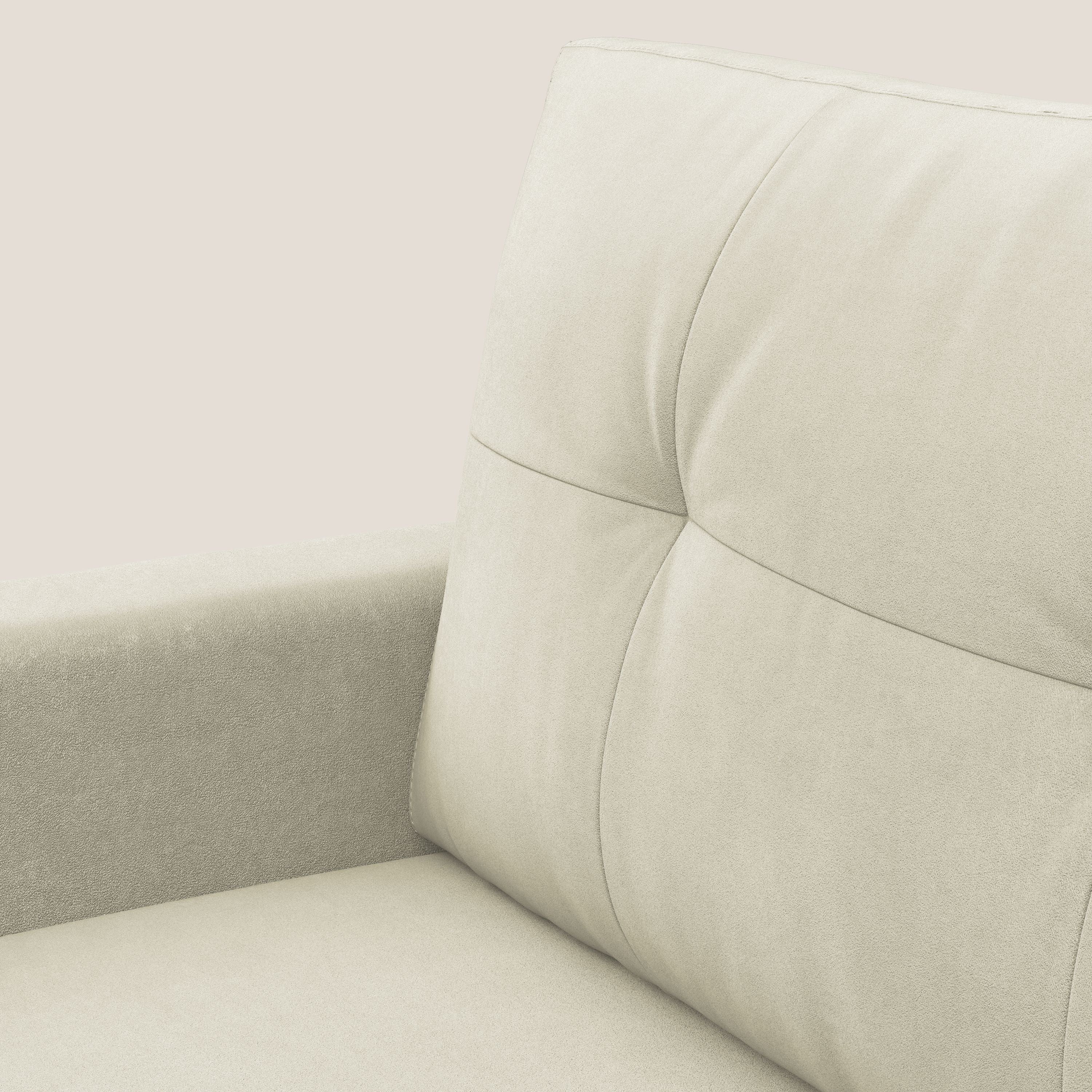 Megan poltrona letto in microfibra smacchiabile T11 panna - divani.store