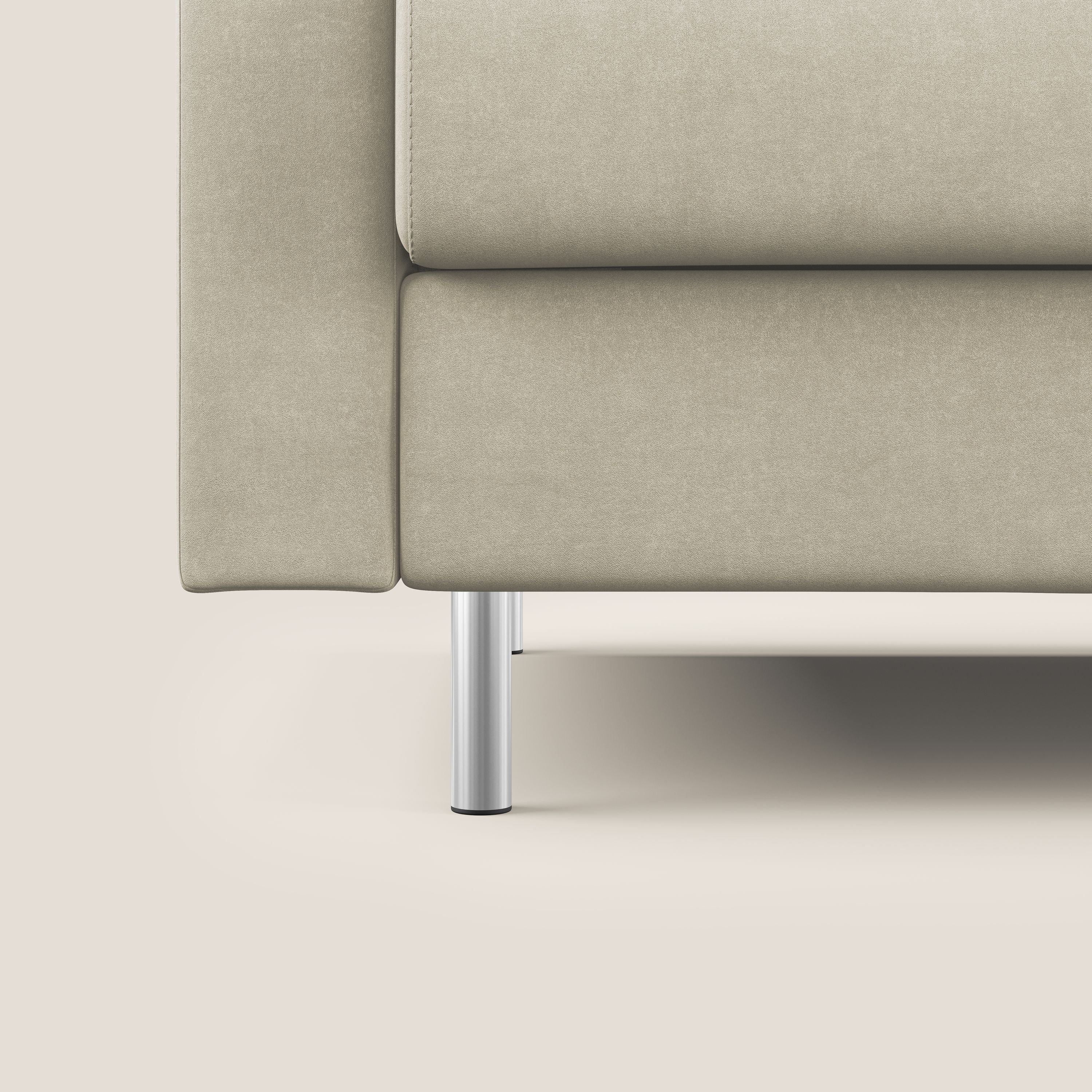 Megan divano letto matrimoniale in microfibra smacchiabile T11 panna - divani.store