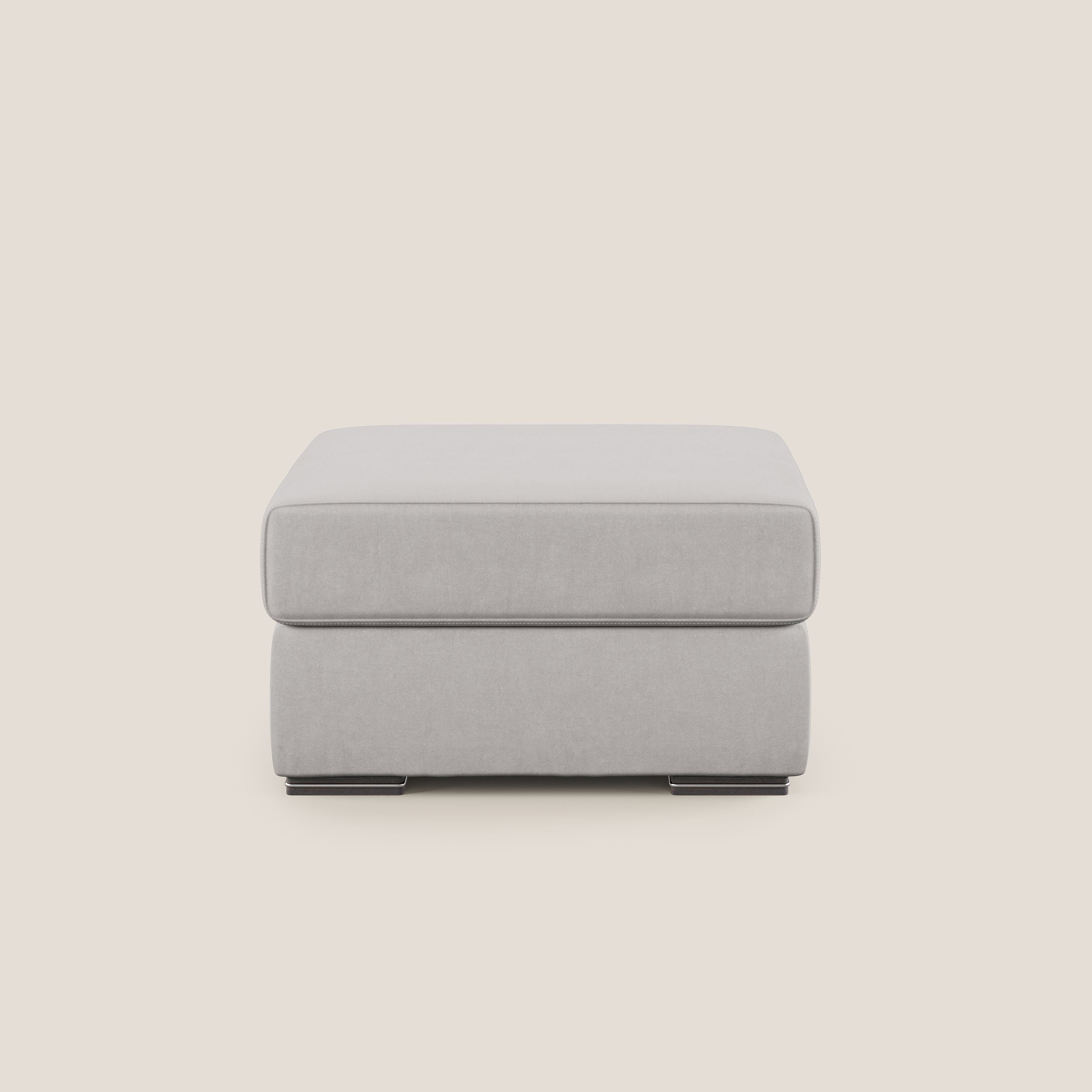 Sun pouf apribile contenitore in microfibra smacchiabile T11 grigio chiaro - divani.store