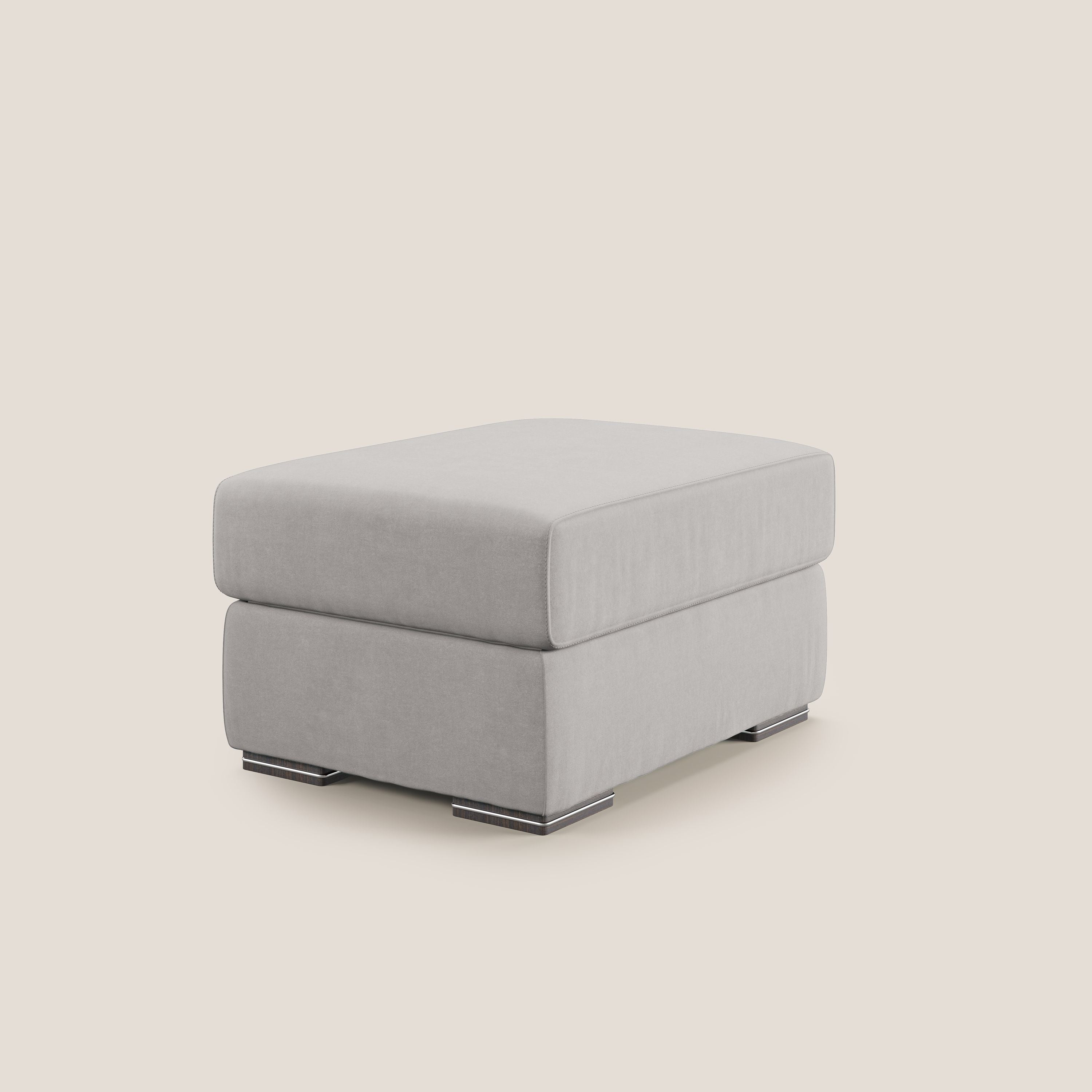 Sun pouf apribile contenitore in microfibra smacchiabile T11 grigio chiaro - divani.store