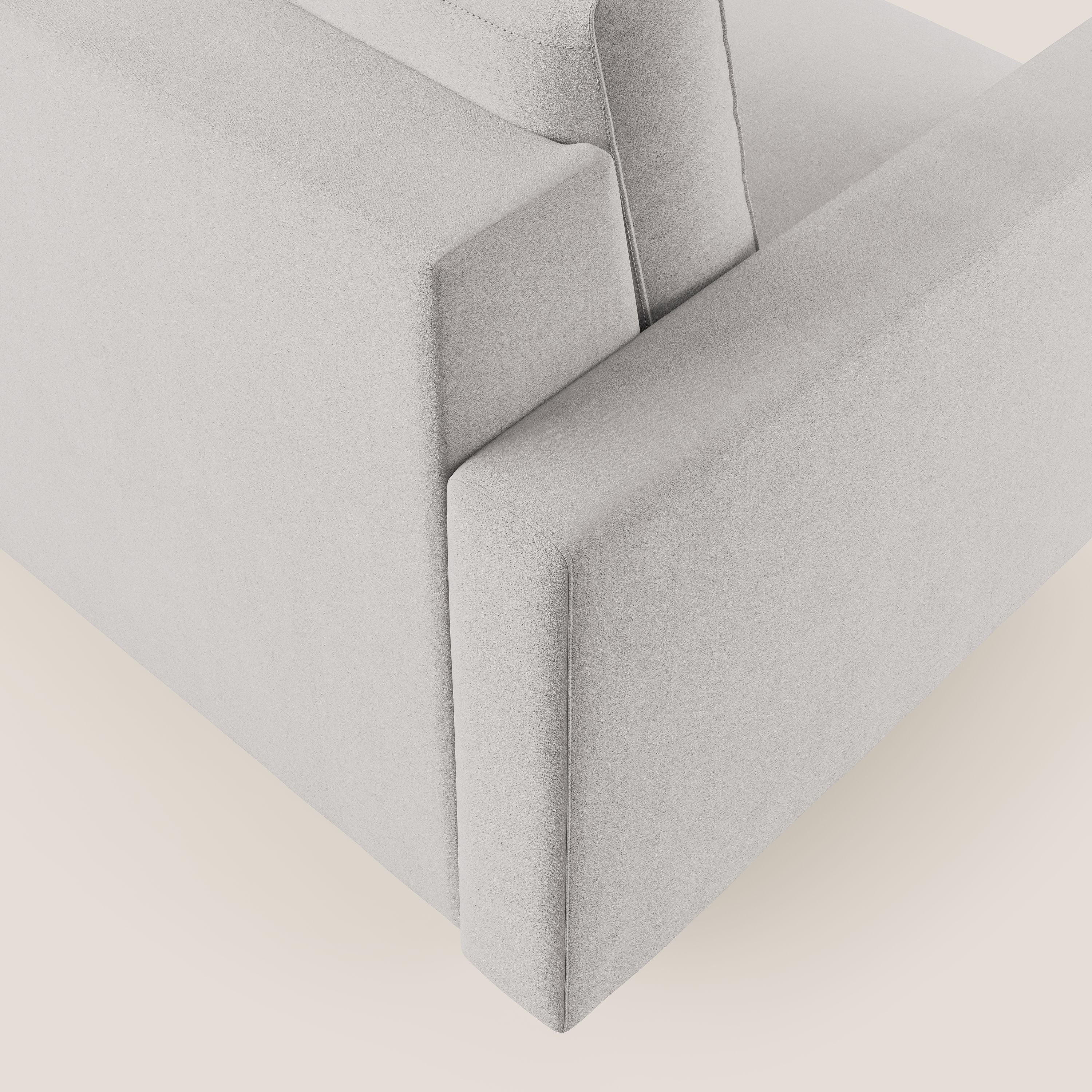 Megan poltrona letto in microfibra smacchiabile T11 grigio chiaro - divani.store