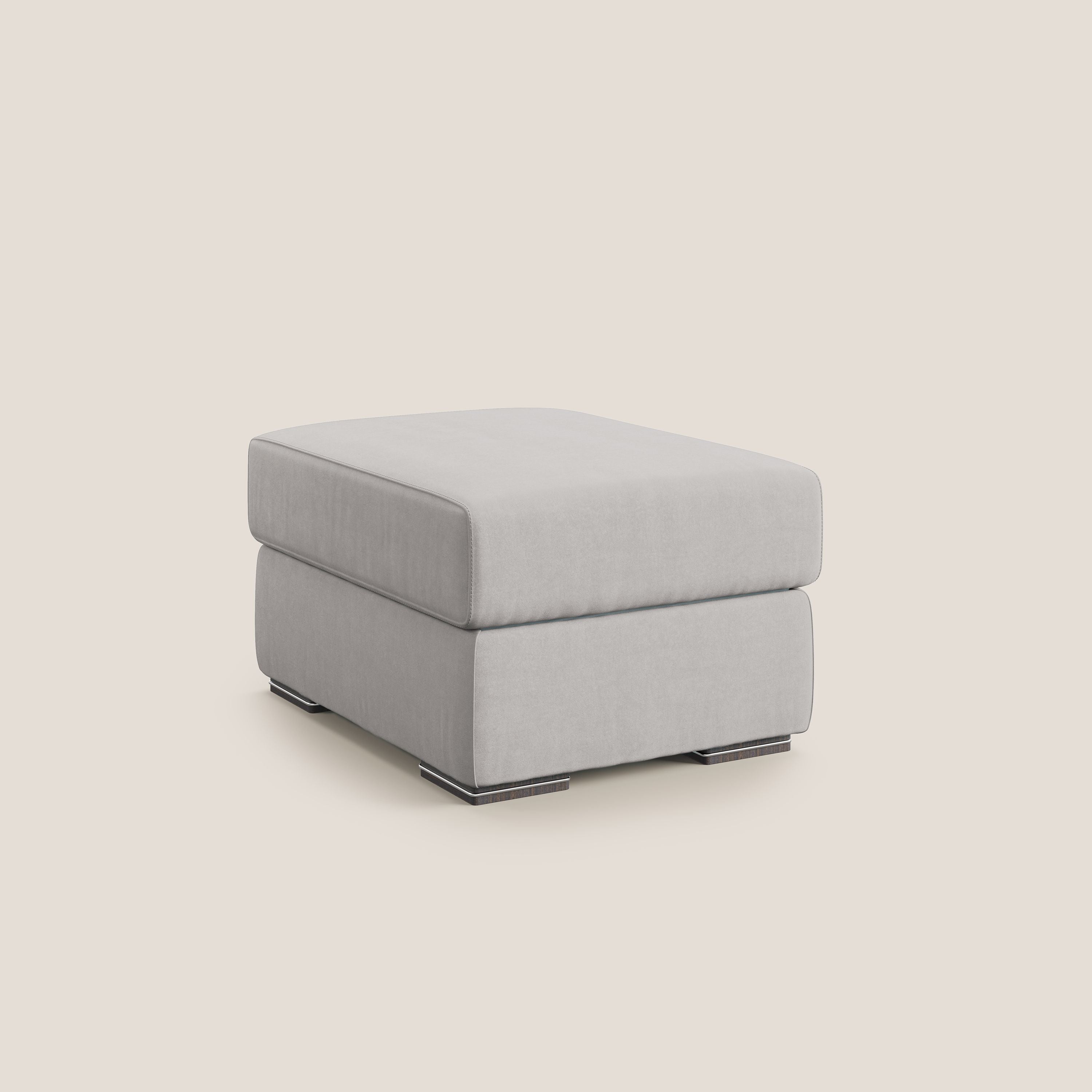 Sun pouf apribile contenitore in microfibra smacchiabile T11 grigio chiaro - divani.store