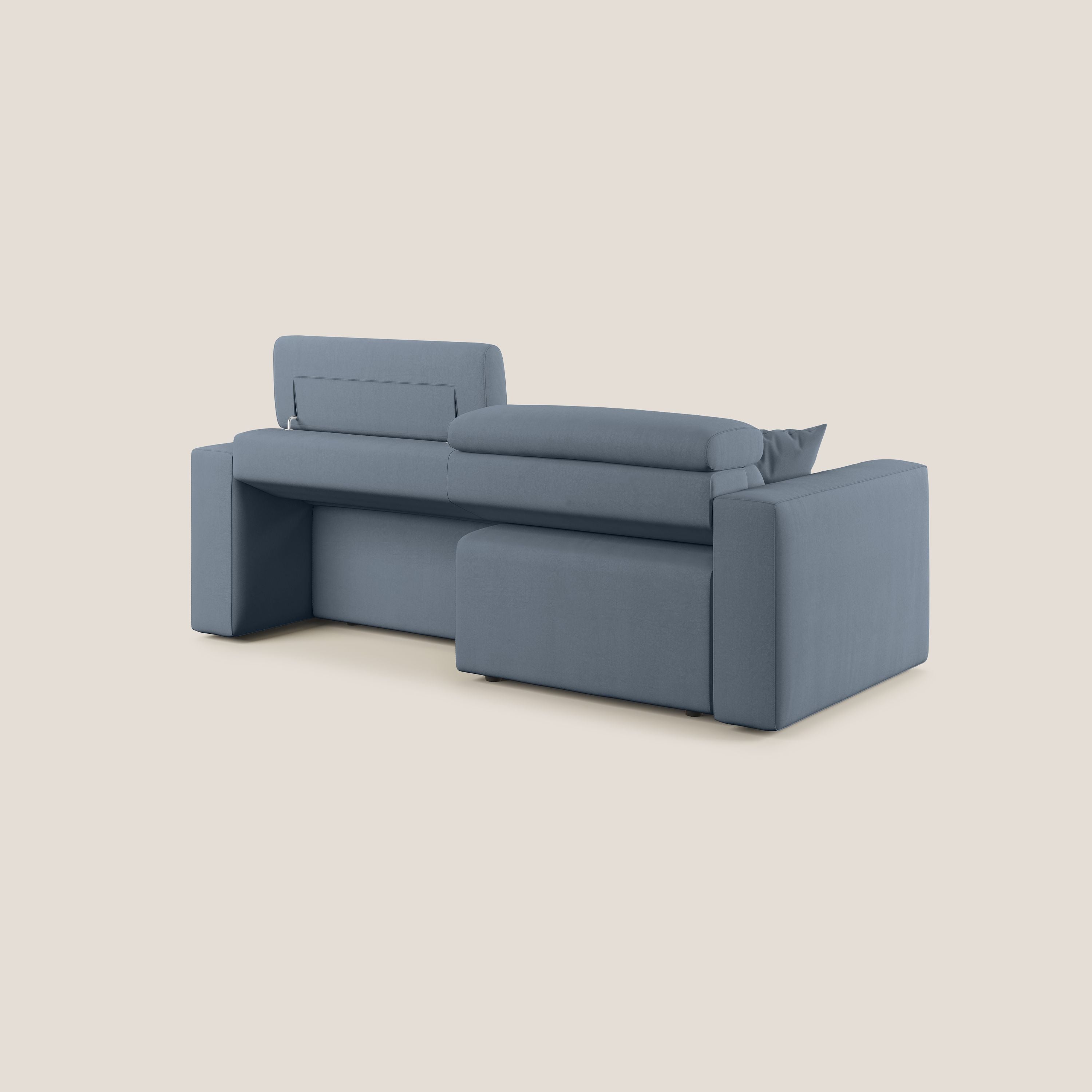 Orwell divano con seduta estraibile in microfibra smacchiabile T11 carta da zucchero - divani.store