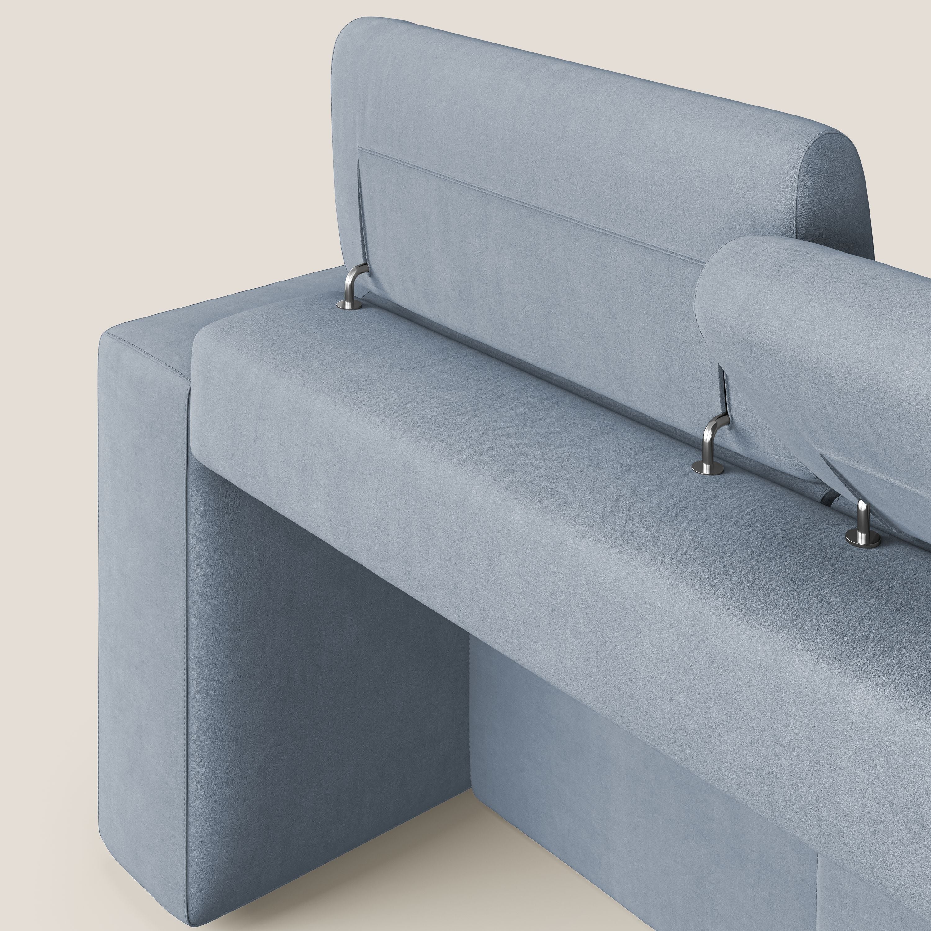 Orwell divano con 3 sedute estraibili in microfibra smacchiabile T11 carta da zucchero - divani.store